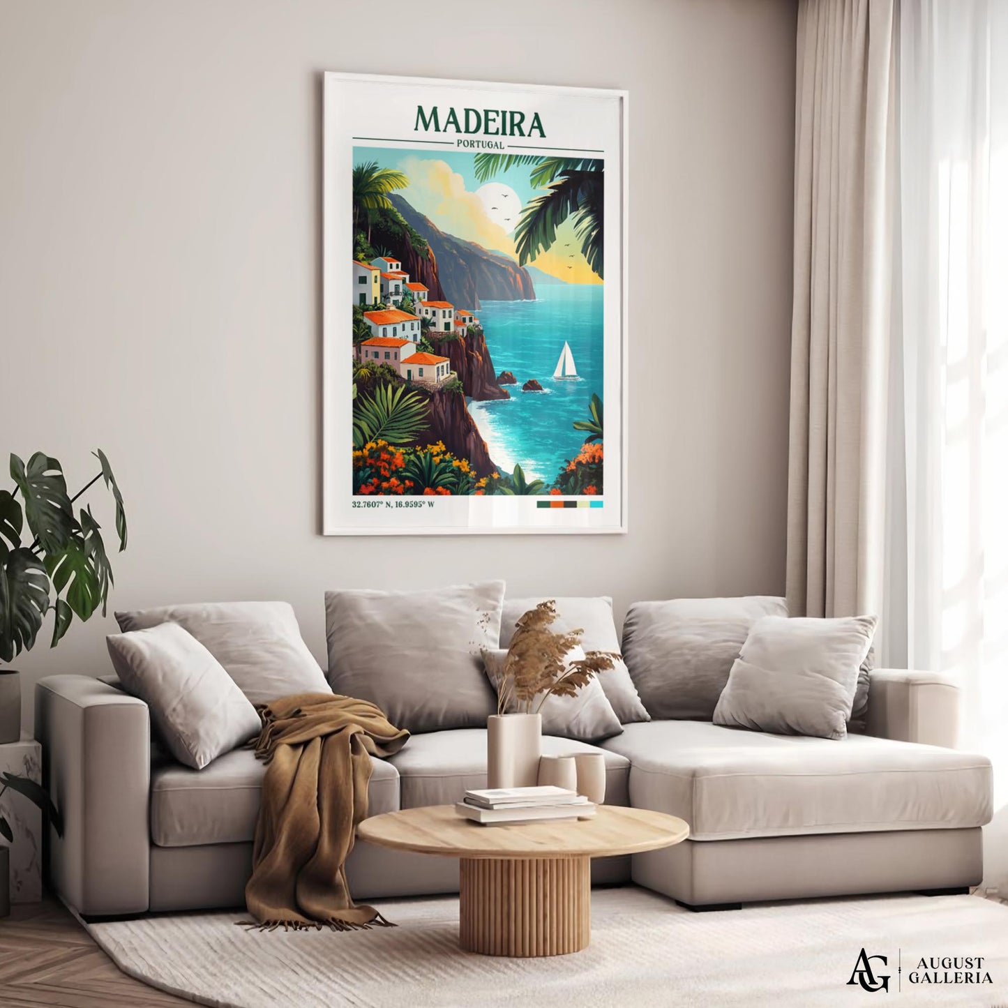 Madeira Portugal Retro Travel Print