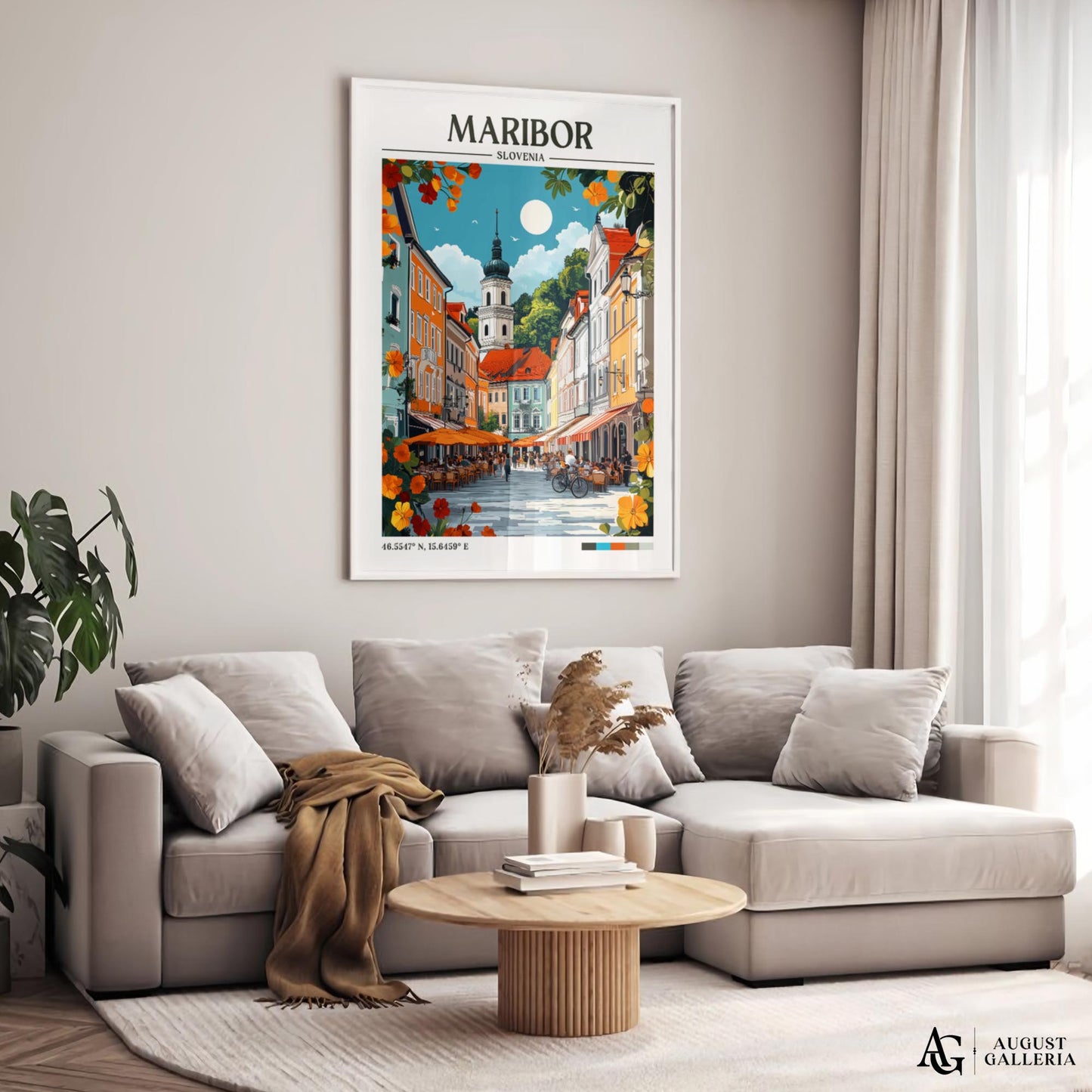 Maribor Slovenia Retro Travel Print