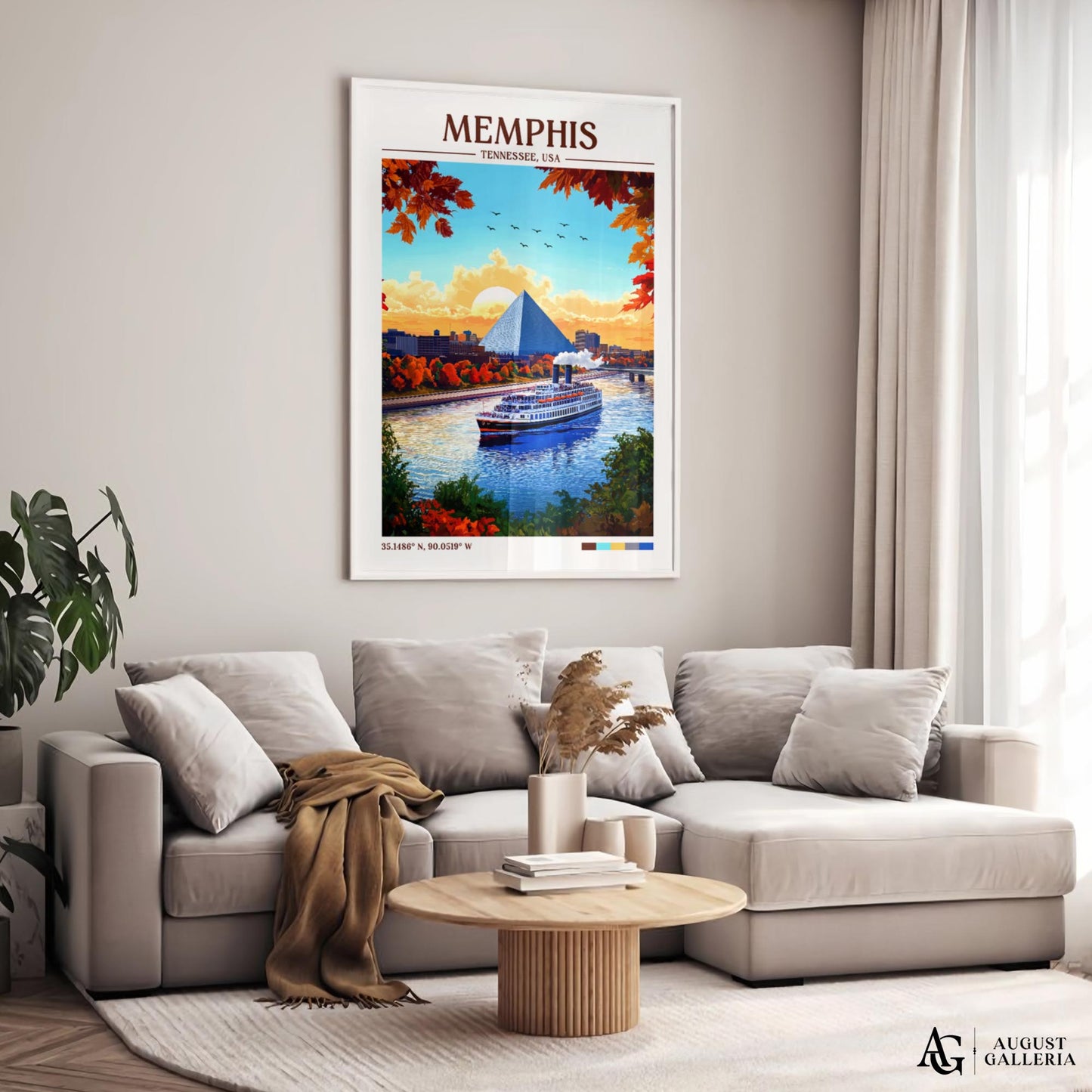 Memphis Tennessee Retro Travel Print