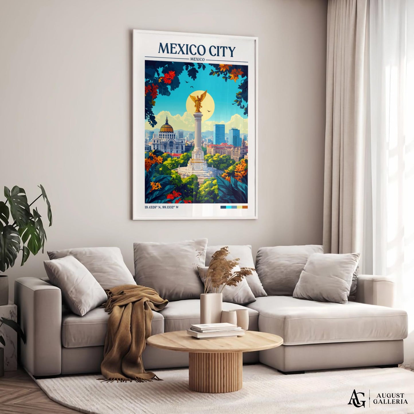 Mexico City Retro Travel Print