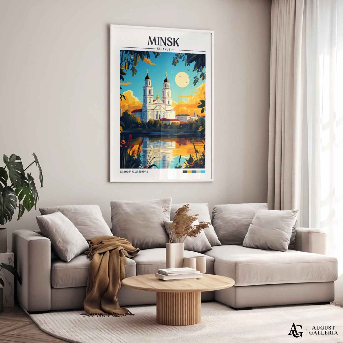 Minsk Belarus Retro Travel Print