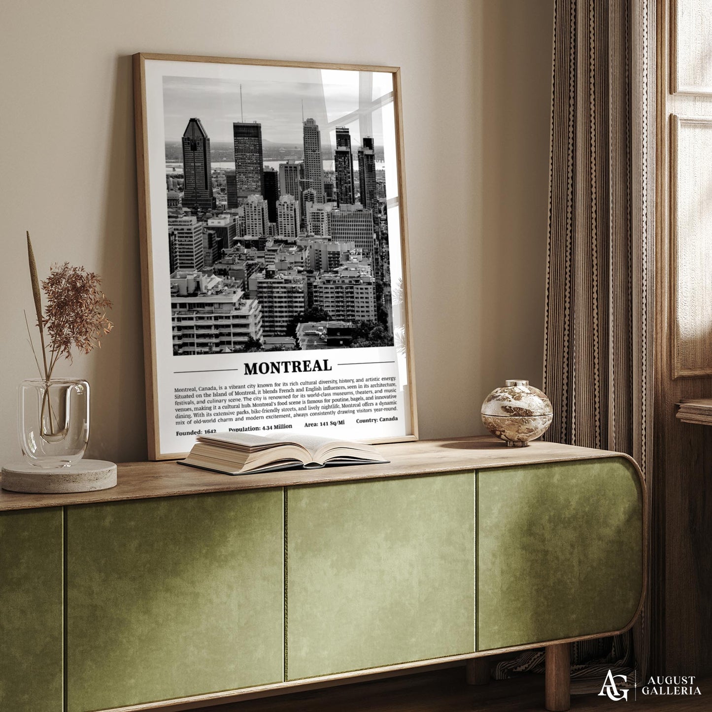 Montreal Black & White City Print