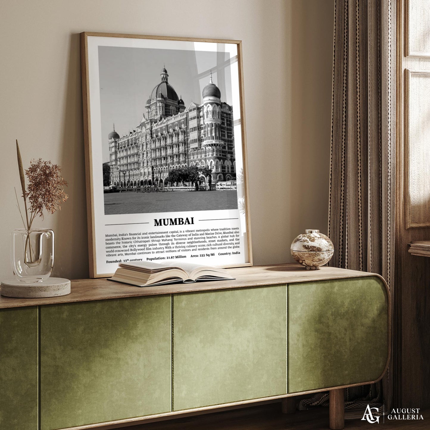 Mumbai Black & White City Print