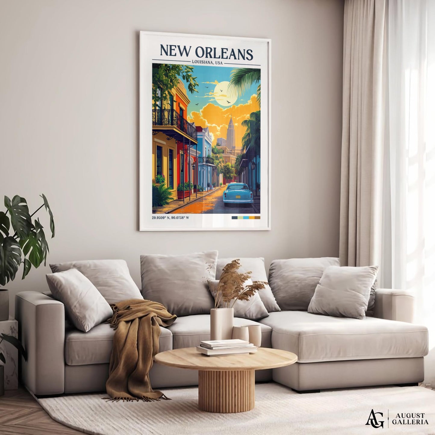 New Orleans Retro Travel Print