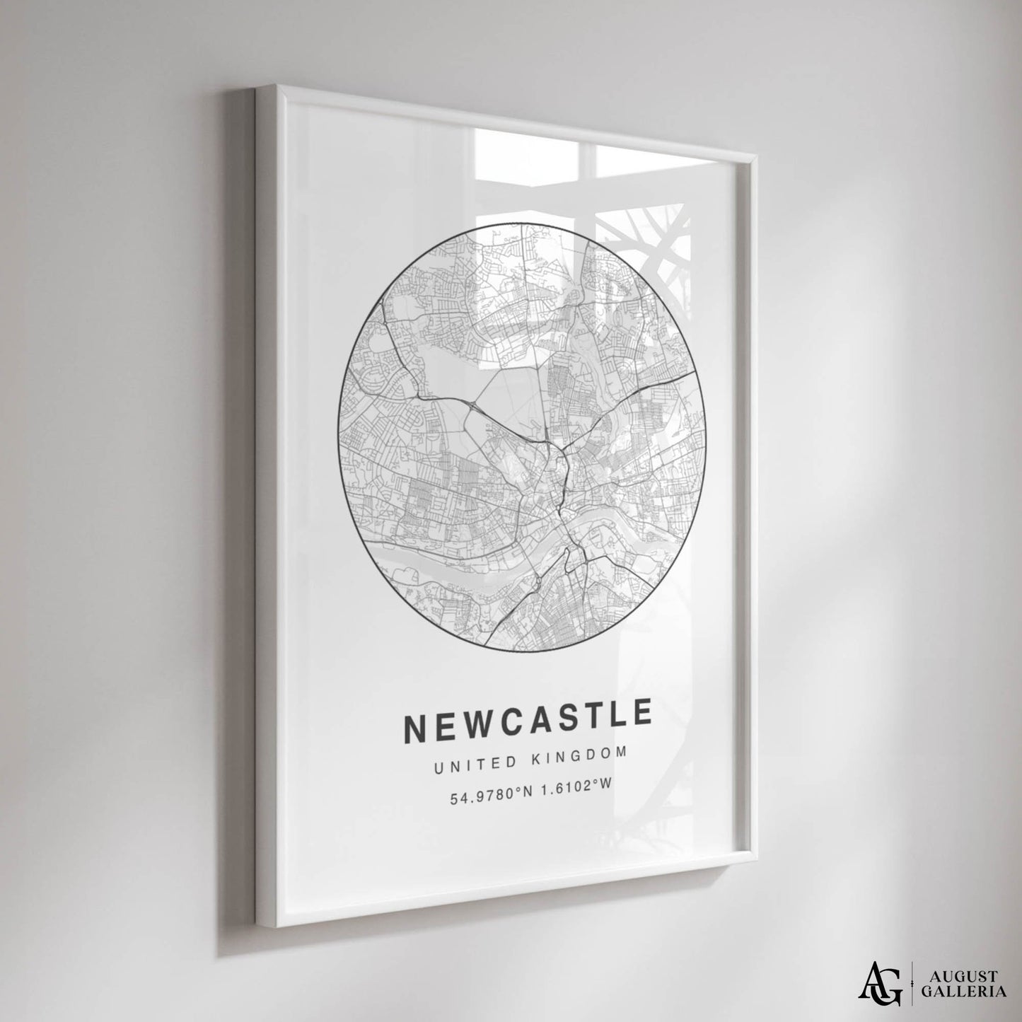 Newcastle Minimalist Map