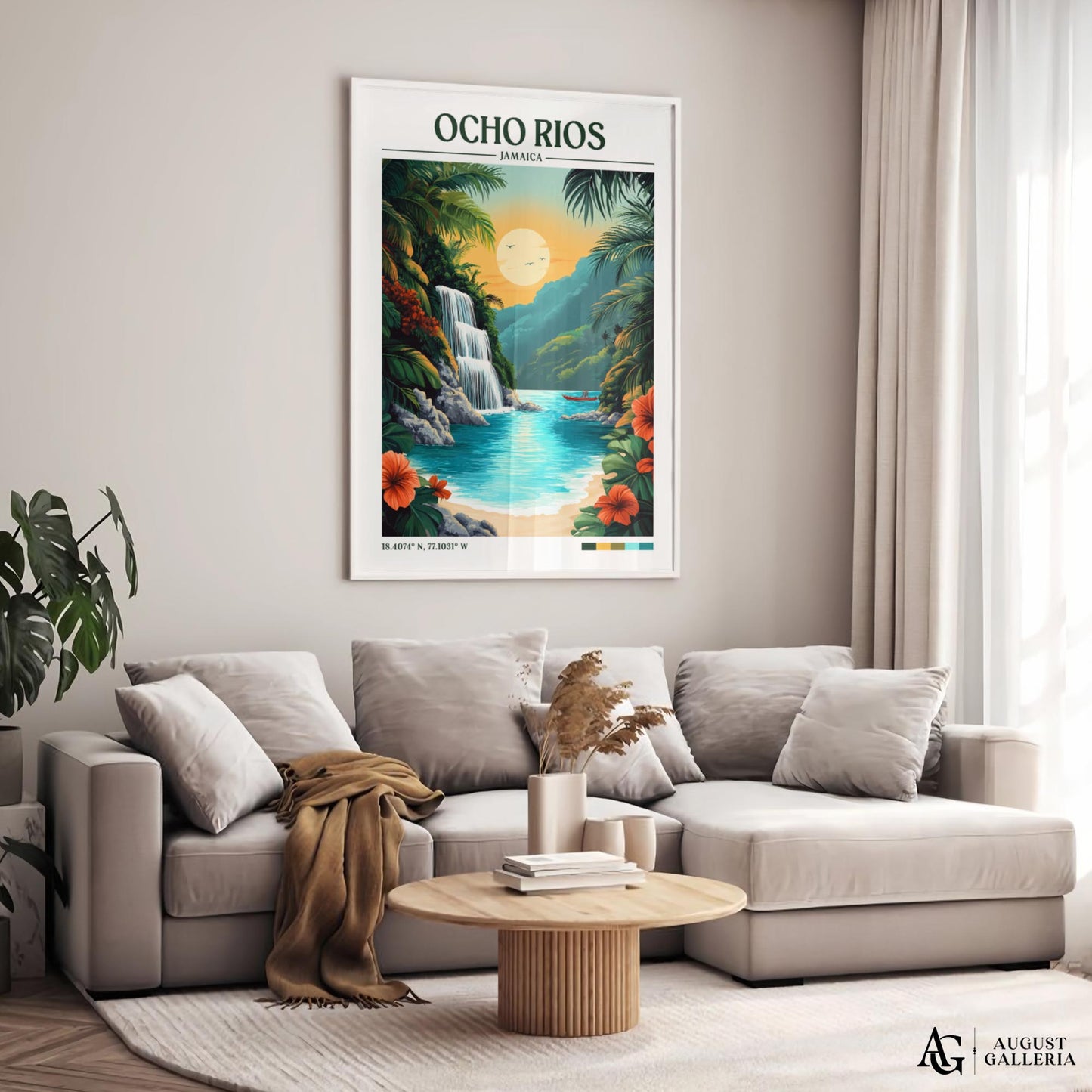 Ocho Rios Retro Travel Print