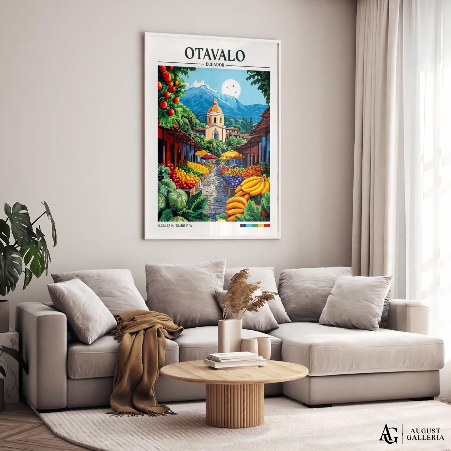 Otavalo Ecuador Retro Travel Print