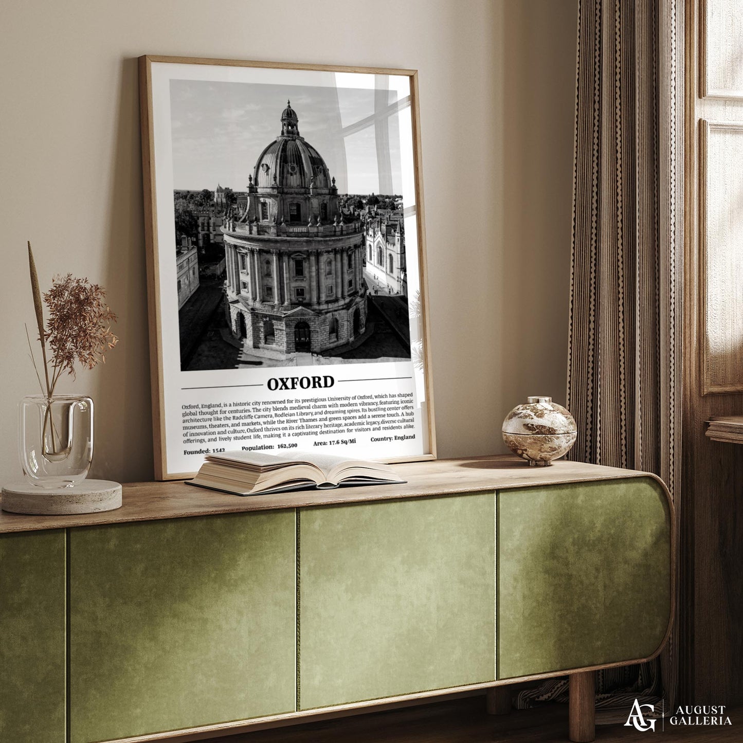 Oxford Black & White City Print