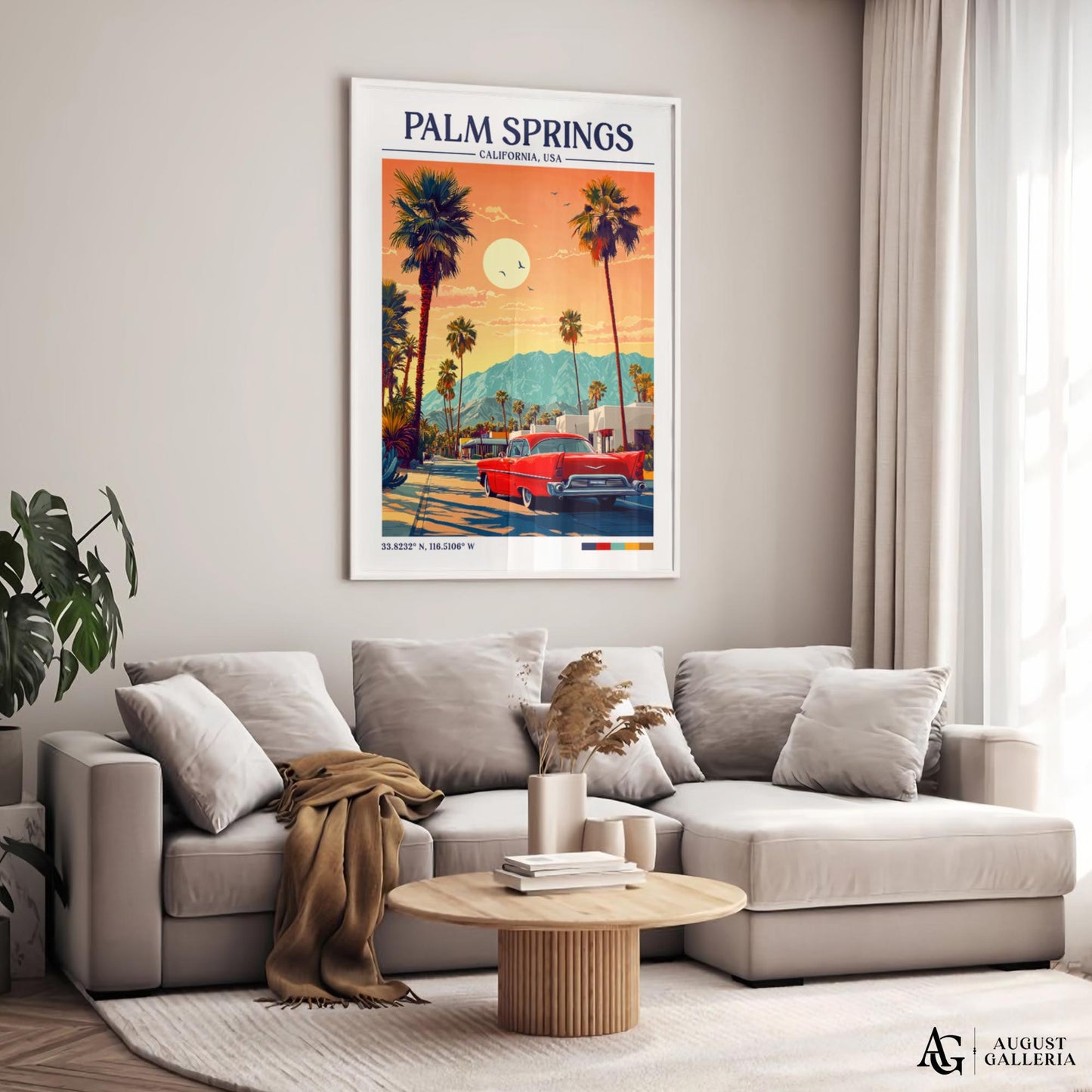 Palm Springs California Retro Travel Print