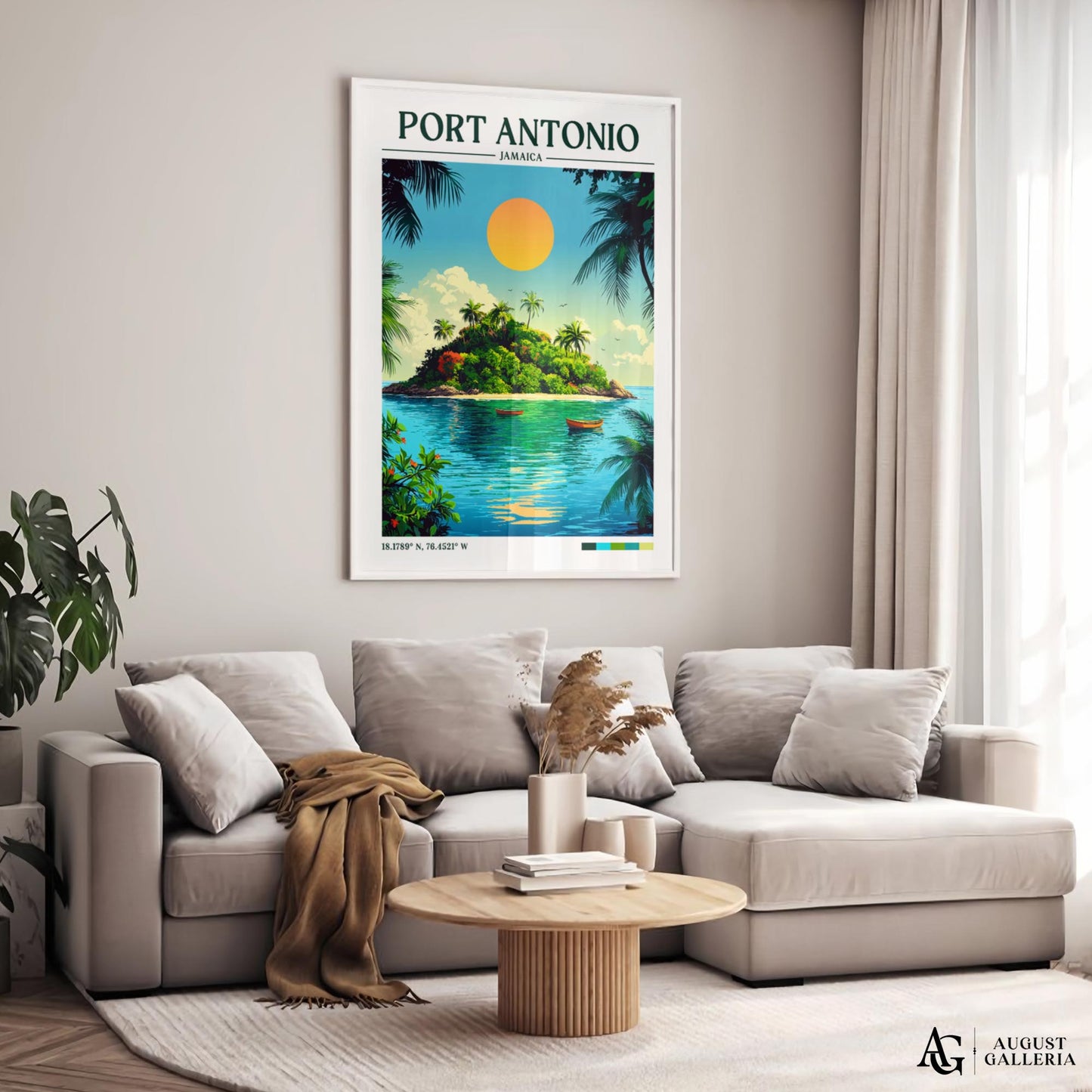 Port Antonio Retro Travel Print