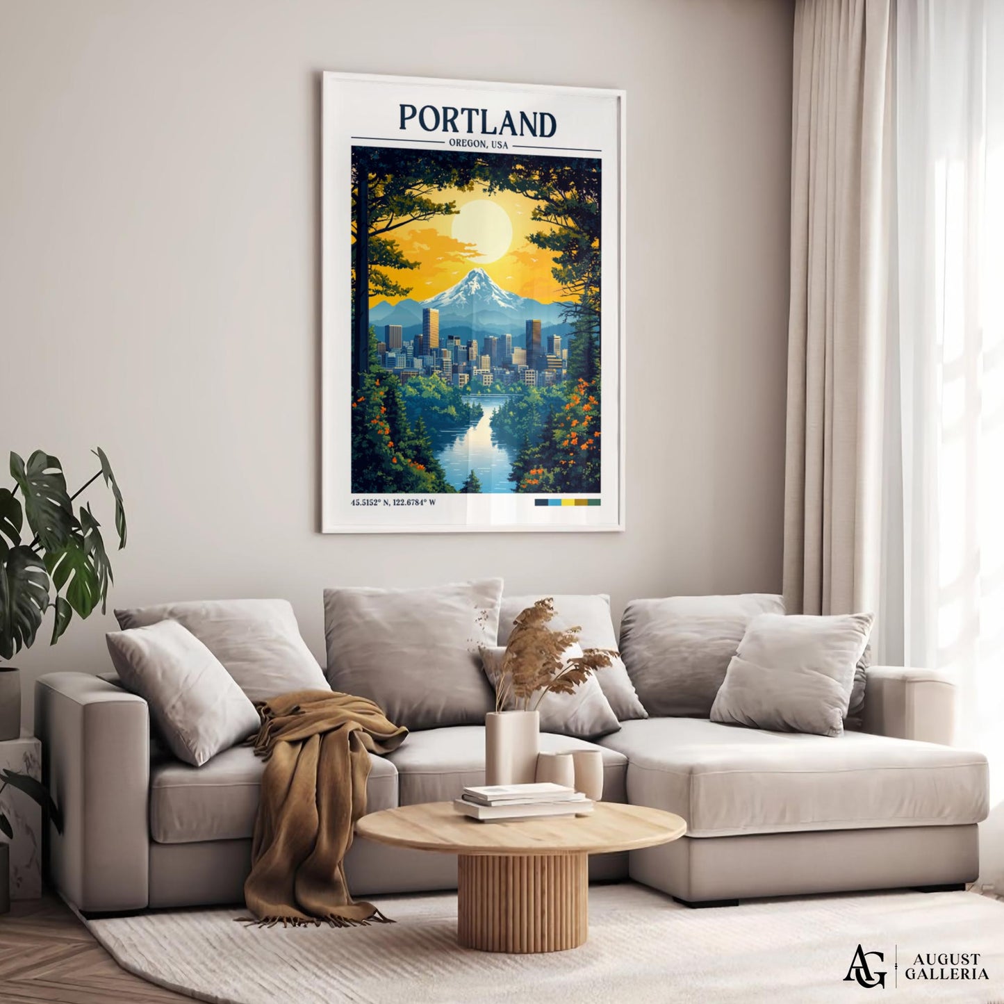 Portland Oregon Retro Travel Print