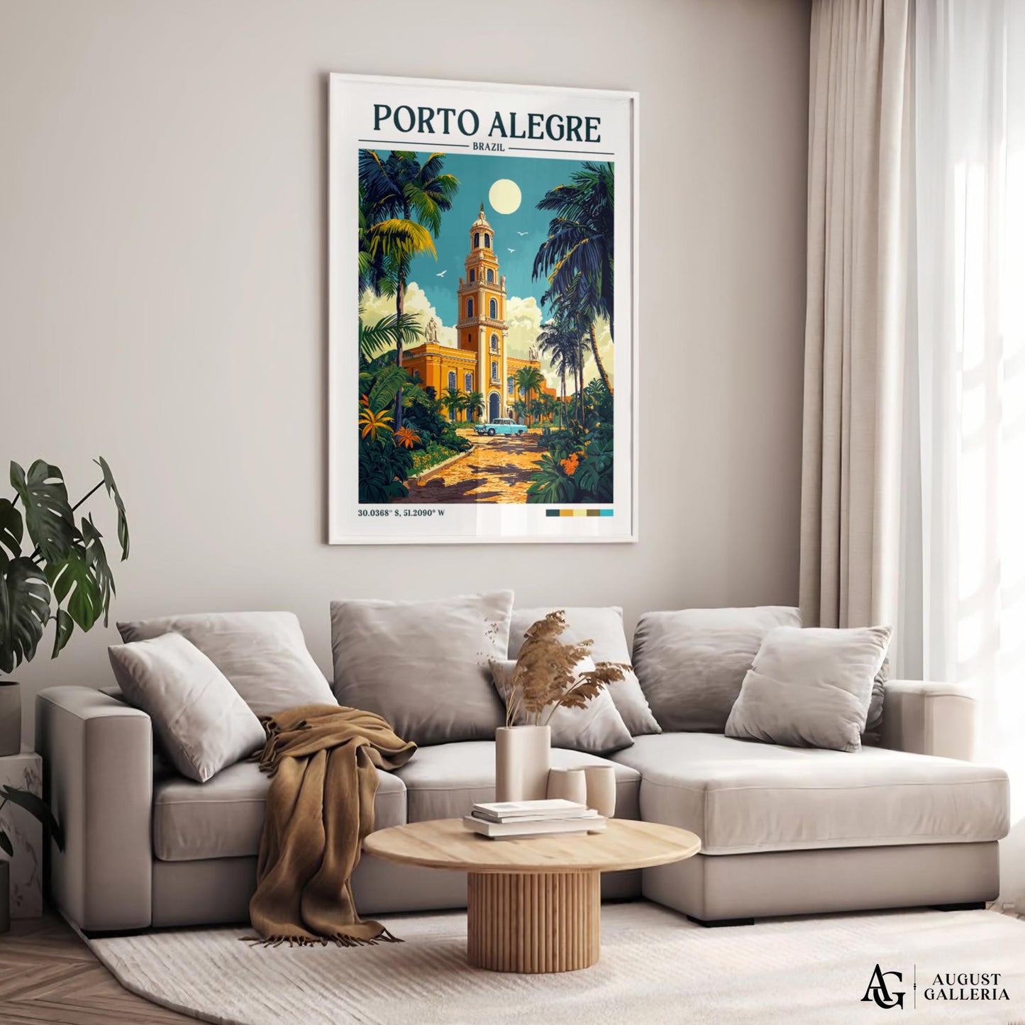 Porto Alegre Retro Travel Print