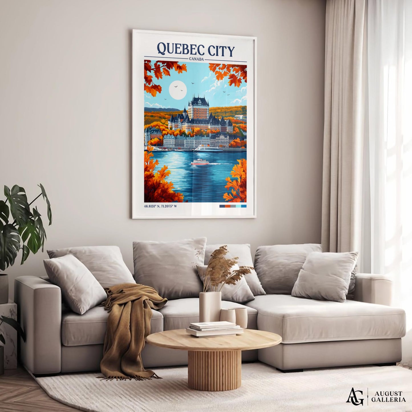 Quebec City Retro Travel Print