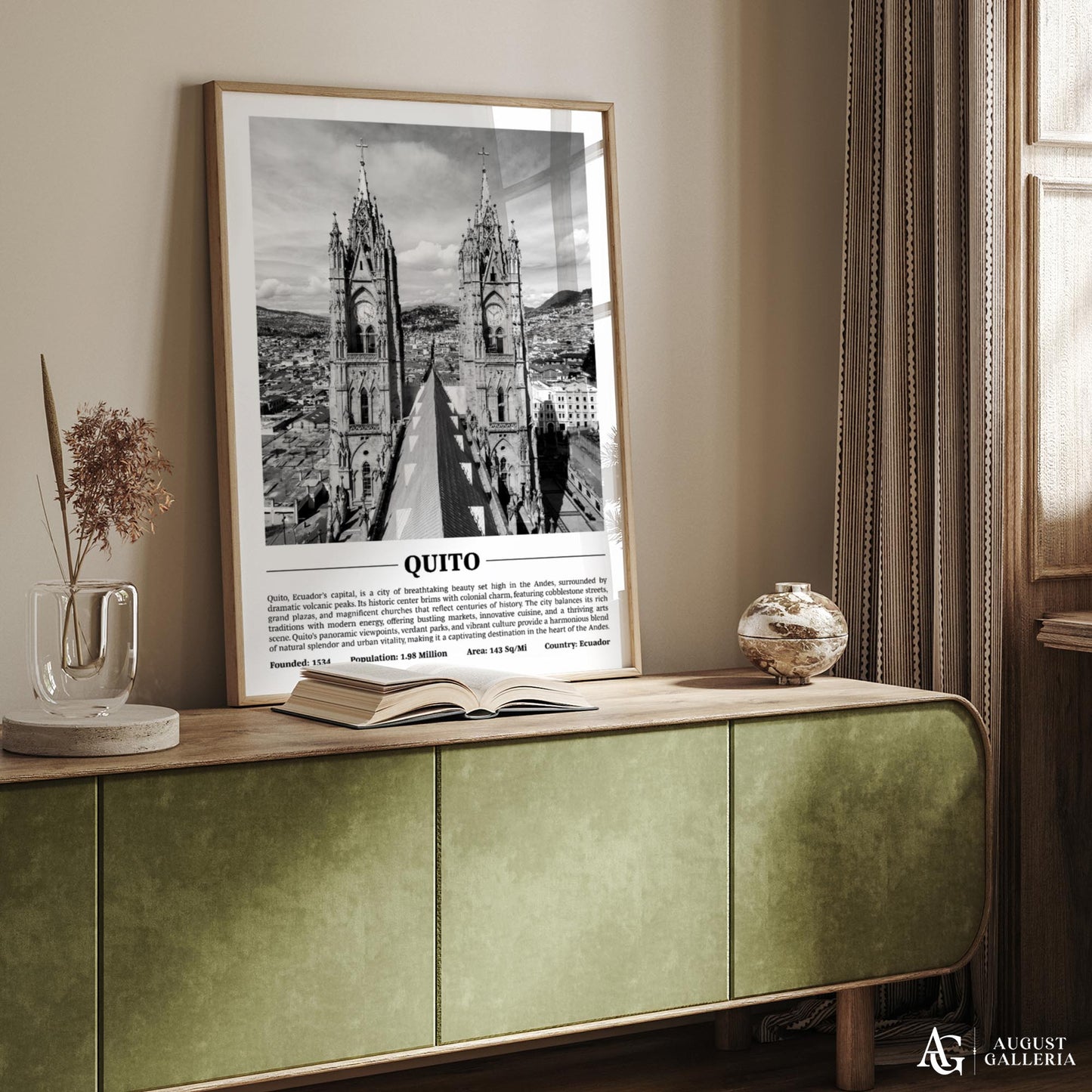 Quito Black & White City Print