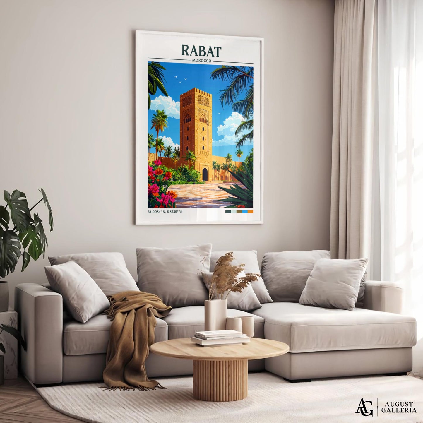 Rabat Morocco Retro Travel Print