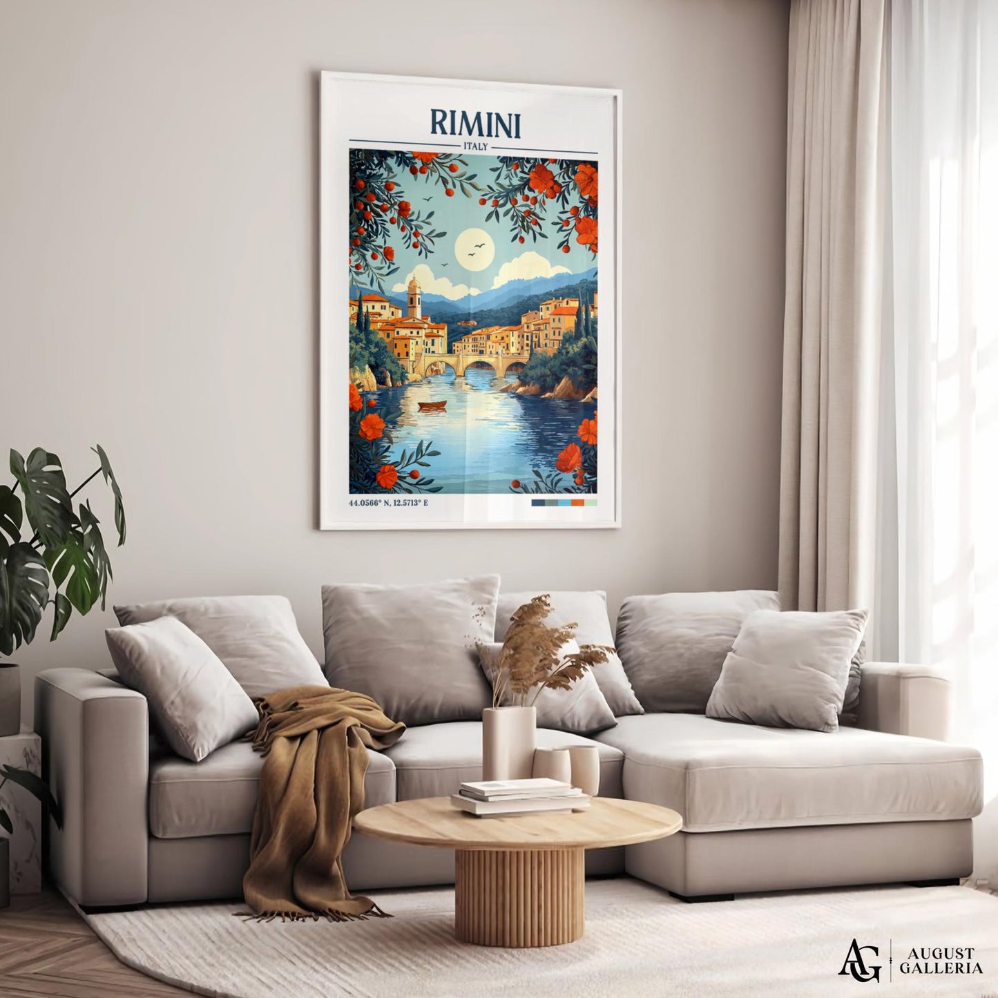 Rimini Italy Retro Travel Print