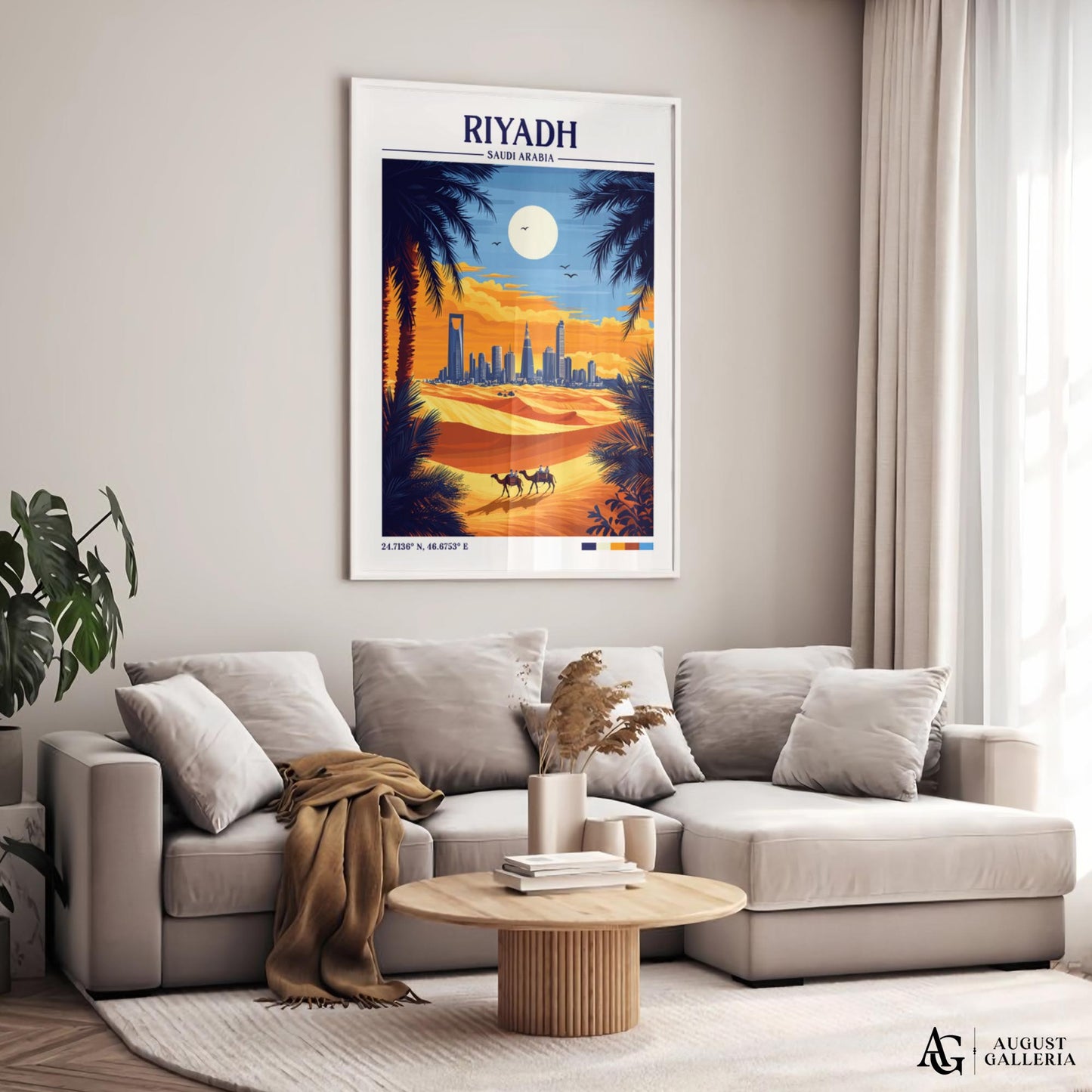 Riyadh Retro Travel Print