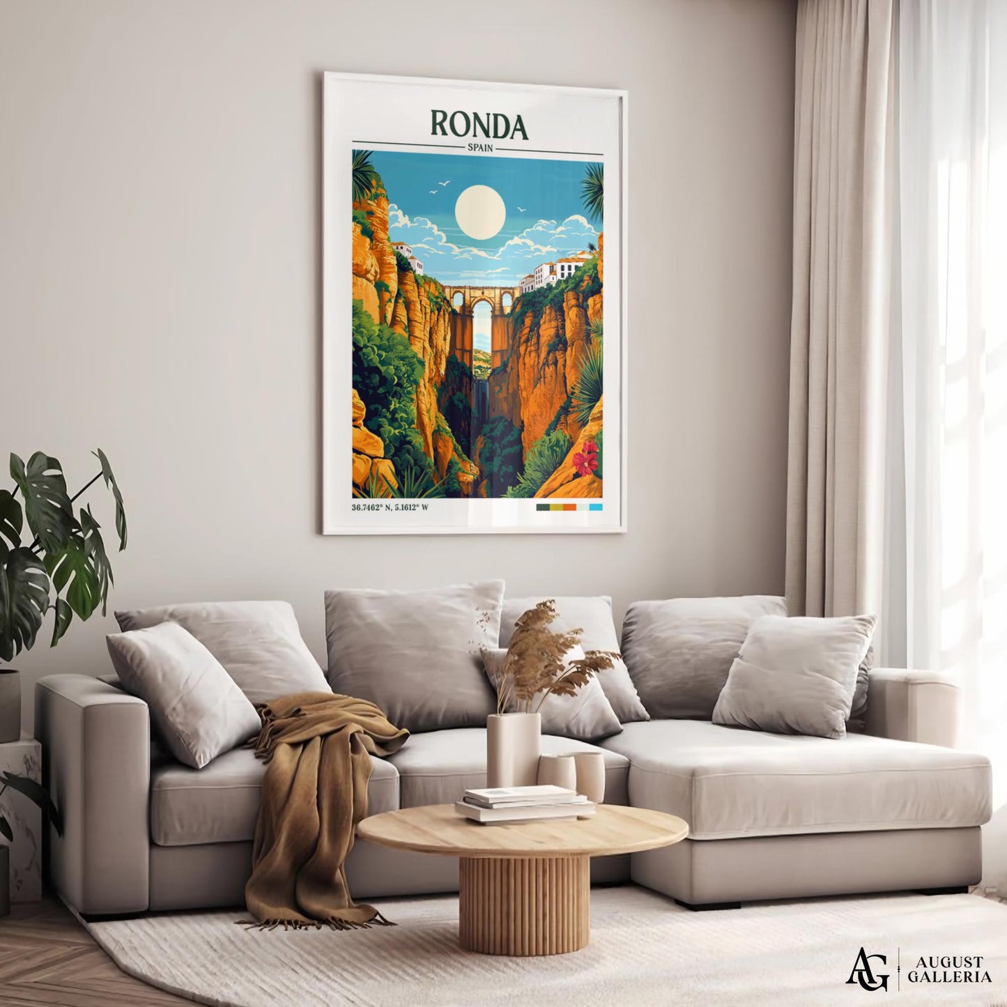 Ronda Spain Retro Travel Print