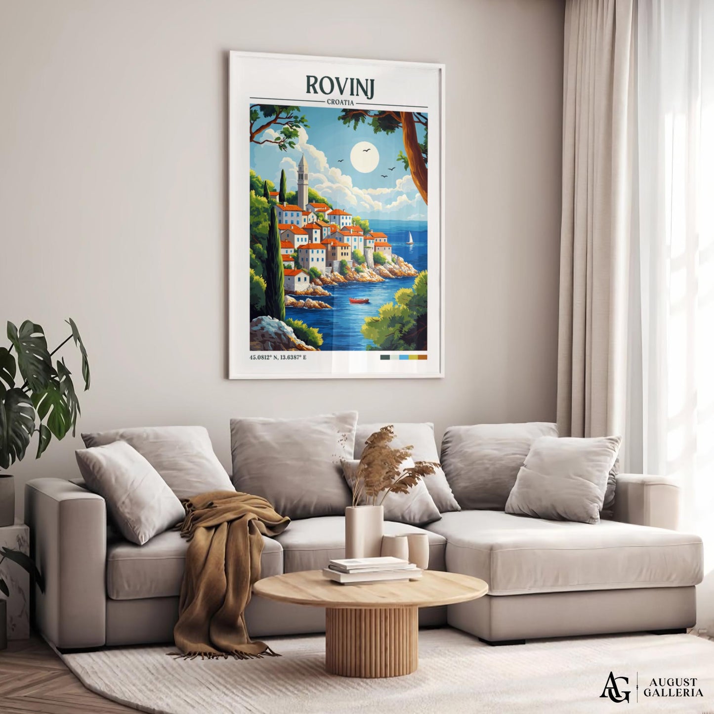 Rovinj Croatia Retro Travel Print