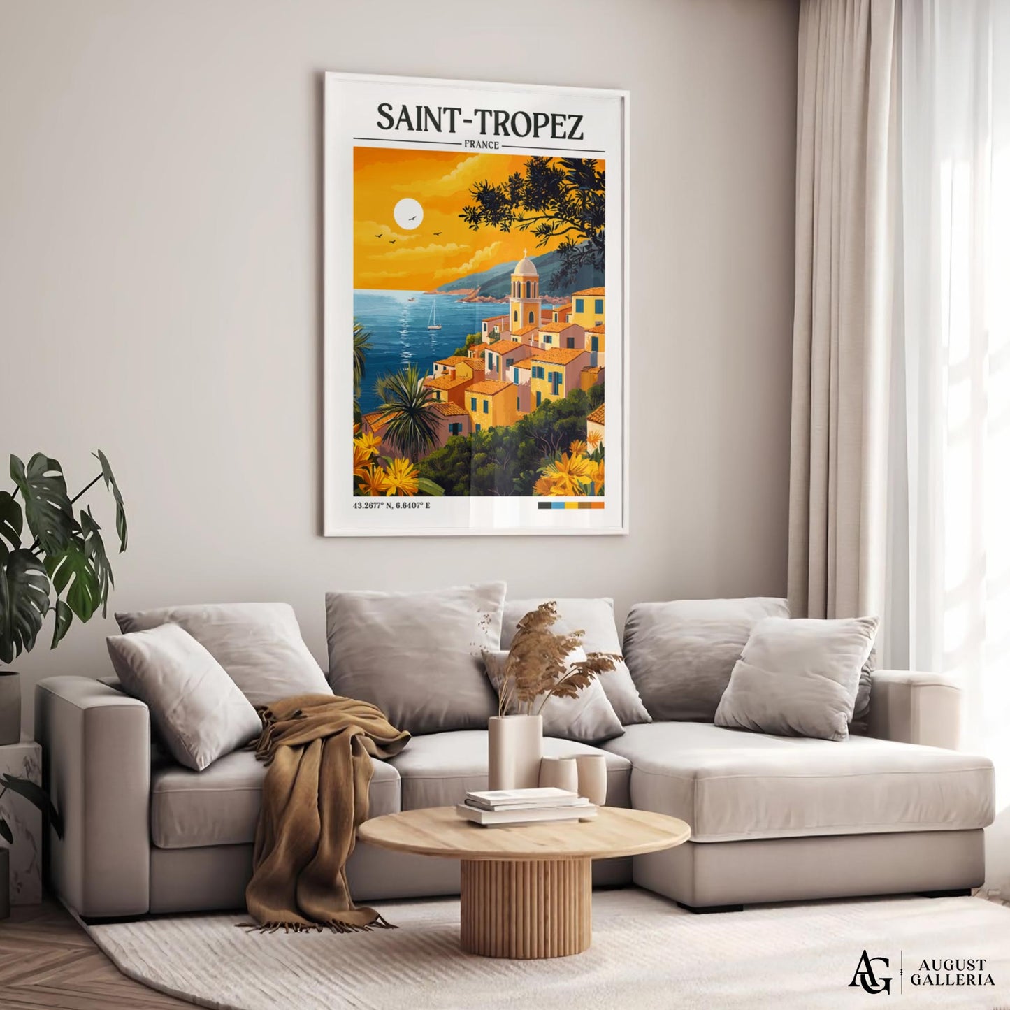 Saint-Tropez Retro Travel Print