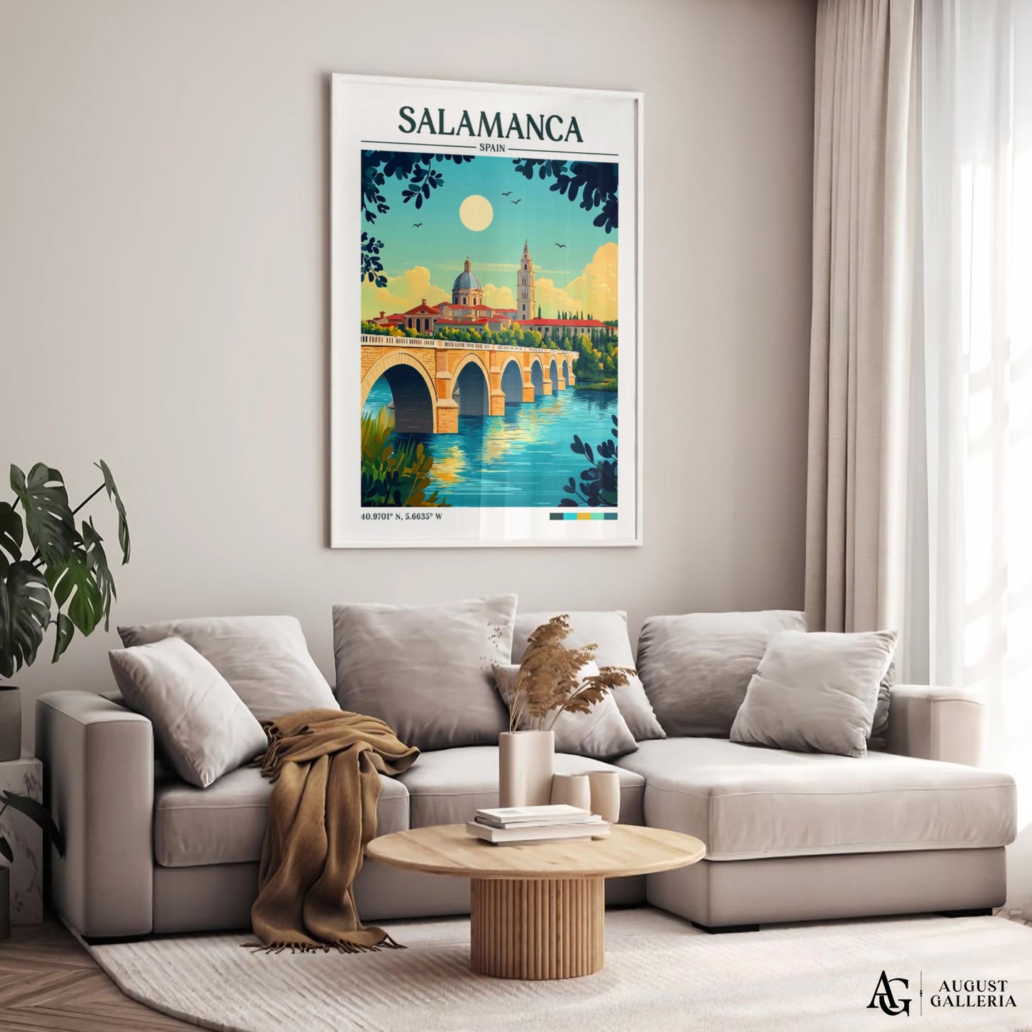 Salamanca Spain Retro Travel Print