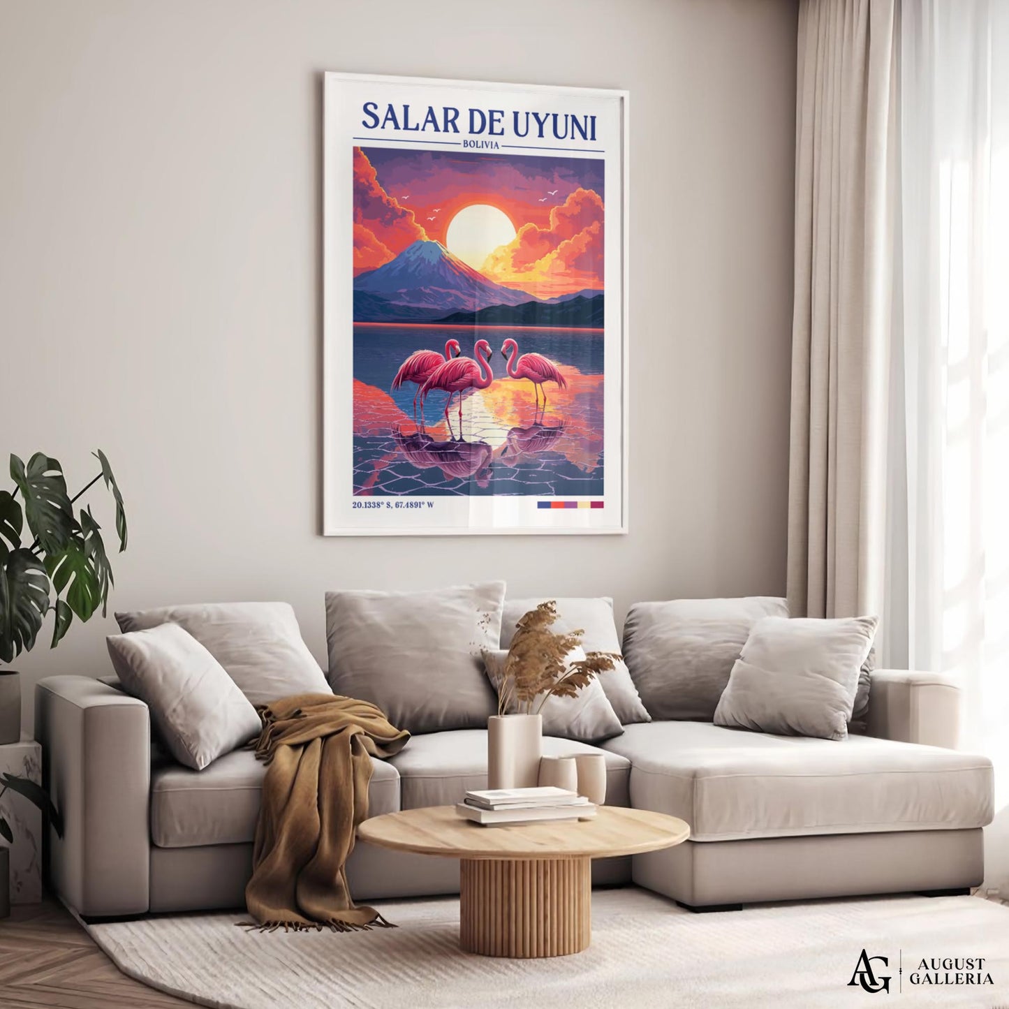 Salar de Uyuni Retro Travel Print