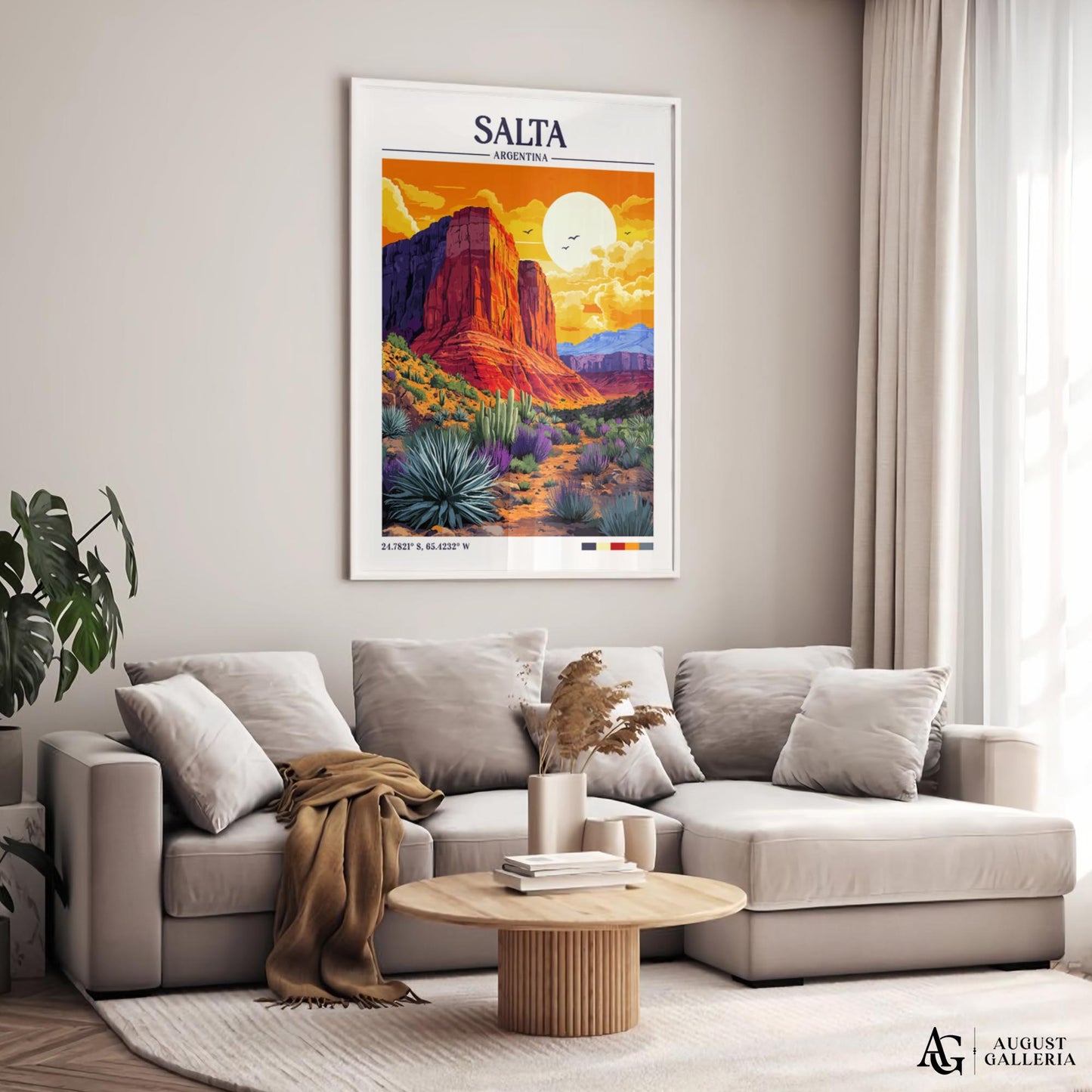 Salta Argentina Retro Travel Print