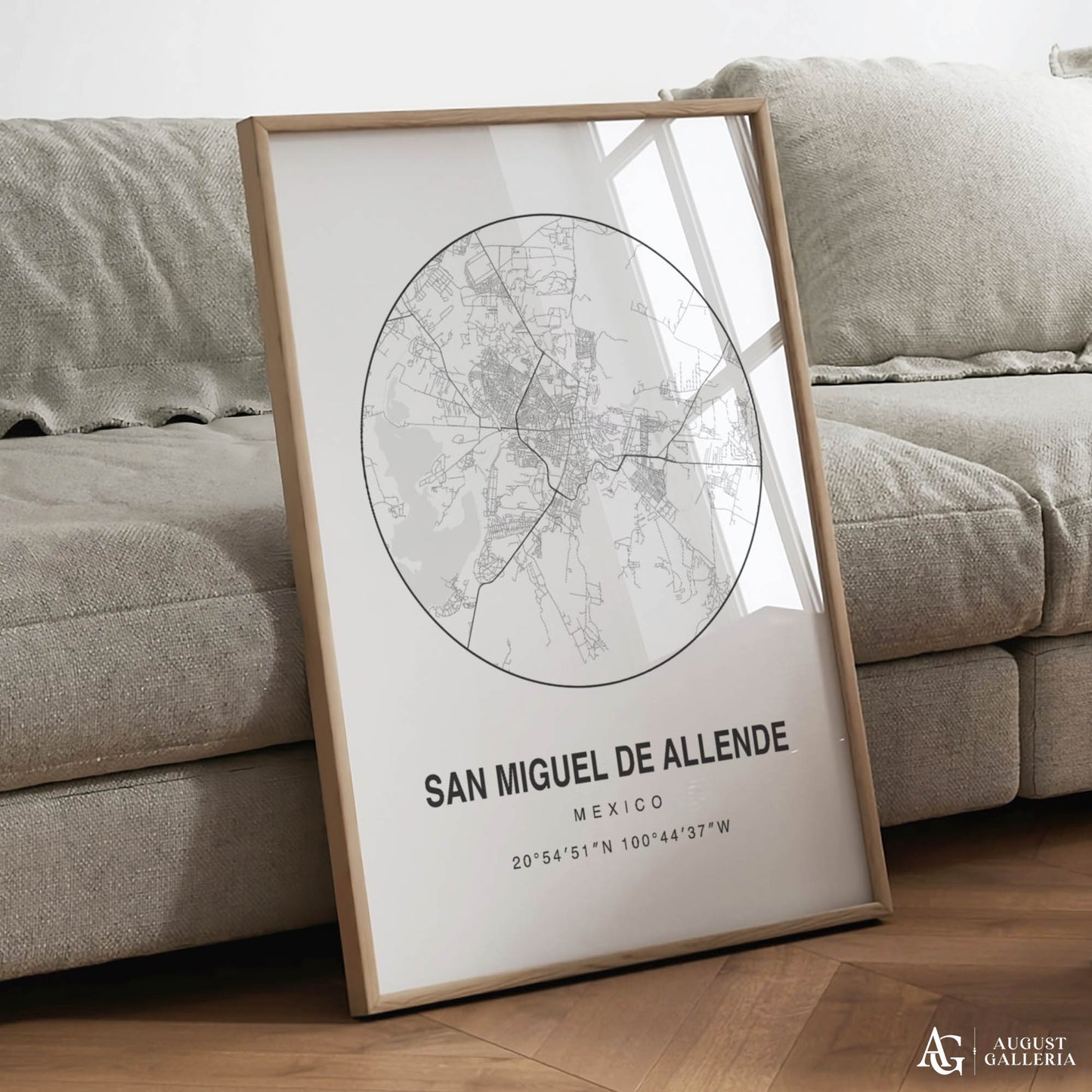 San Miguel de Allende Minimalist Map