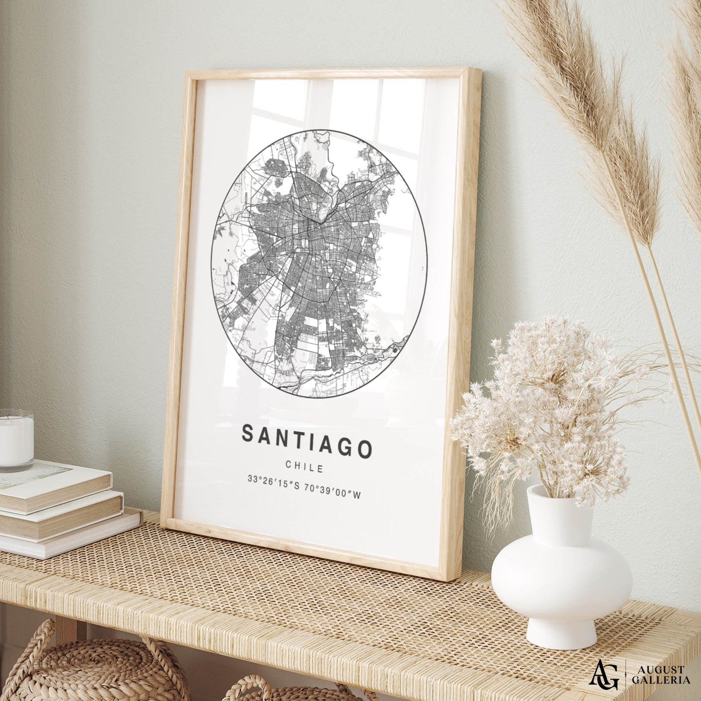 Santiago Minimalist Map