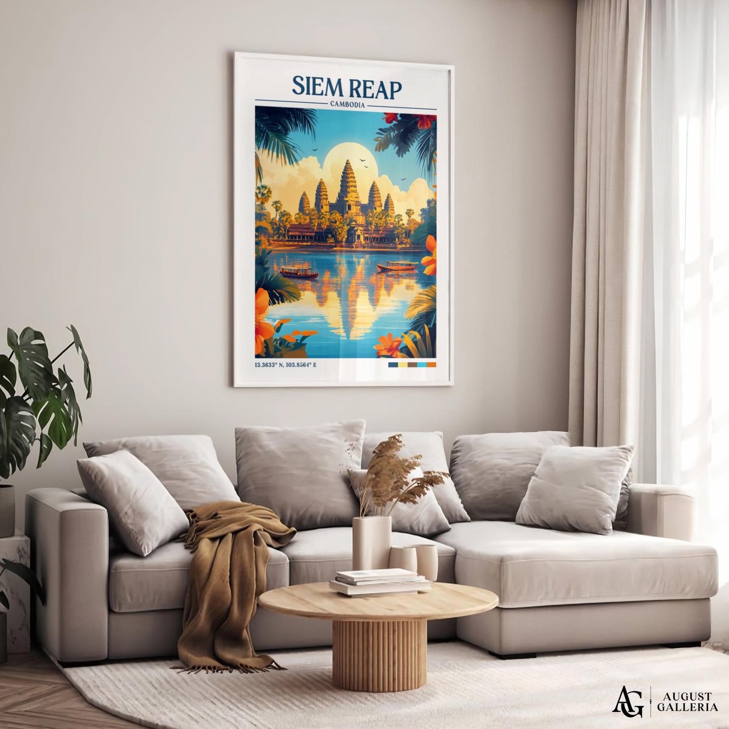 Siem Reap Retro Travel Print