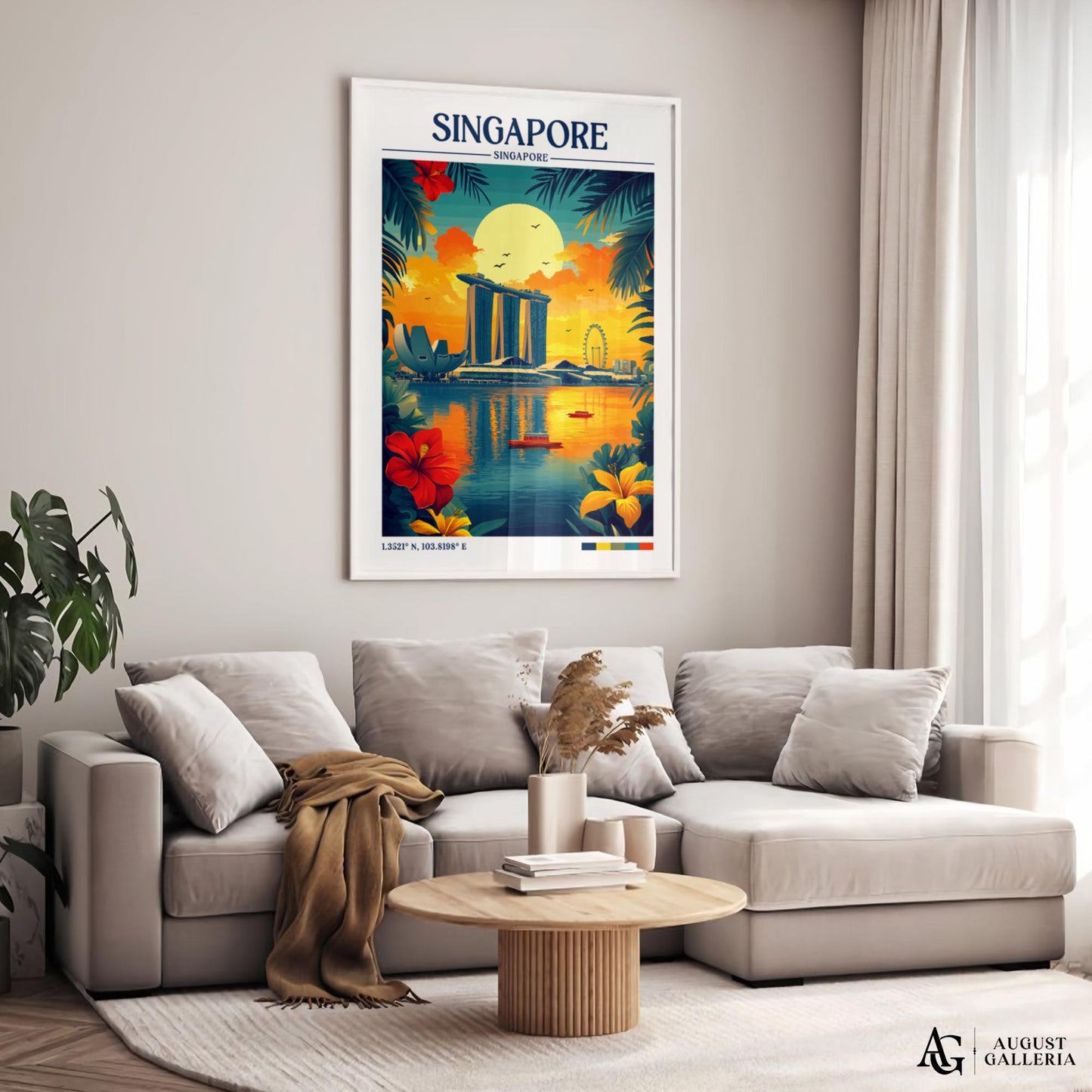 Singapore Retro Travel Print