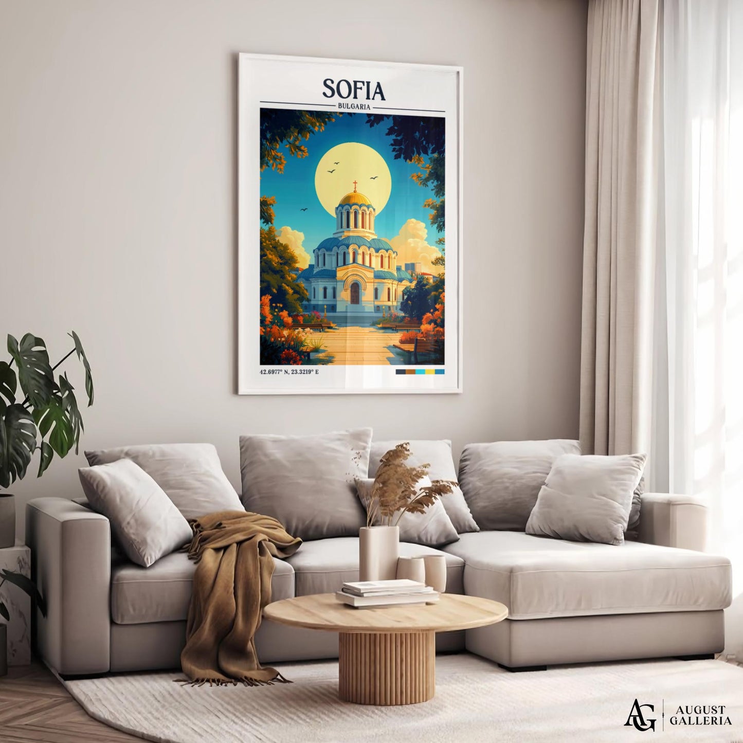 Sofia Bulgaria Retro Travel Print