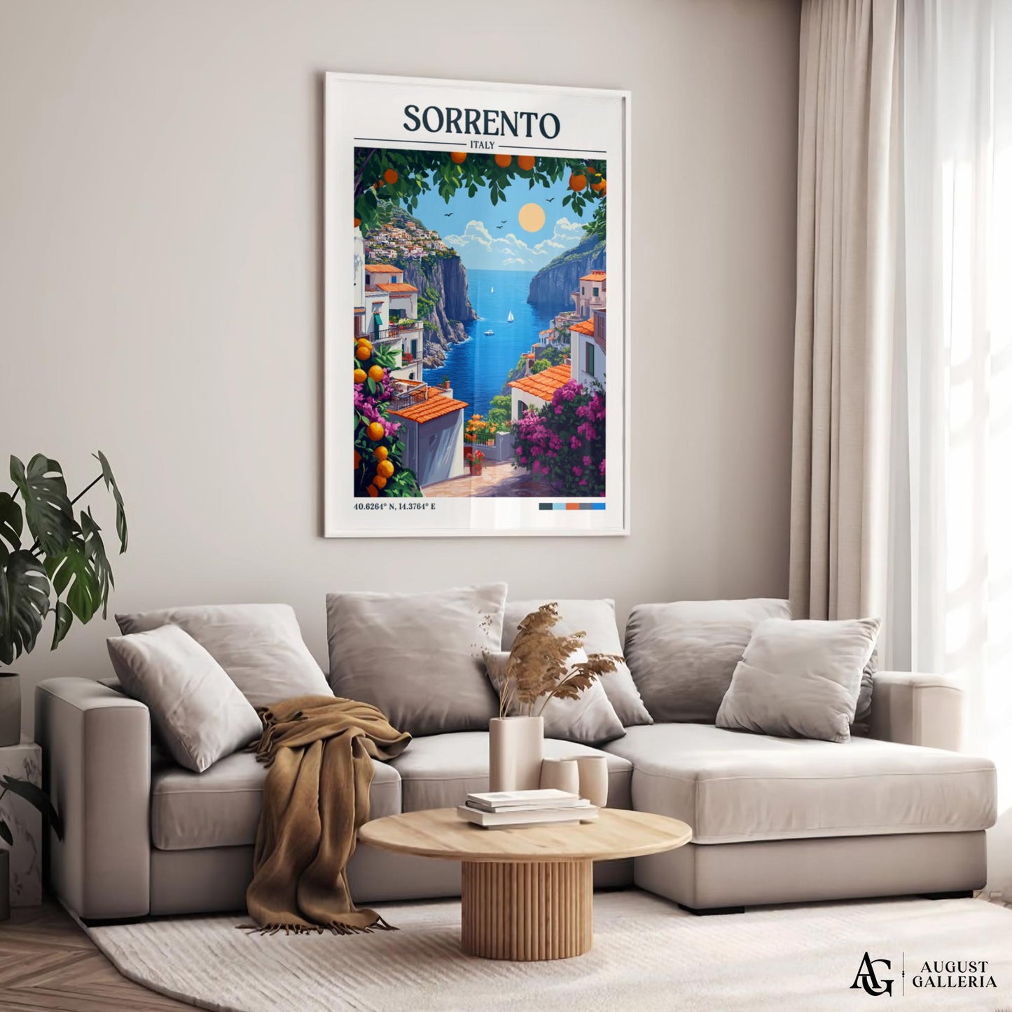 Sorrento Italy Retro Travel Print