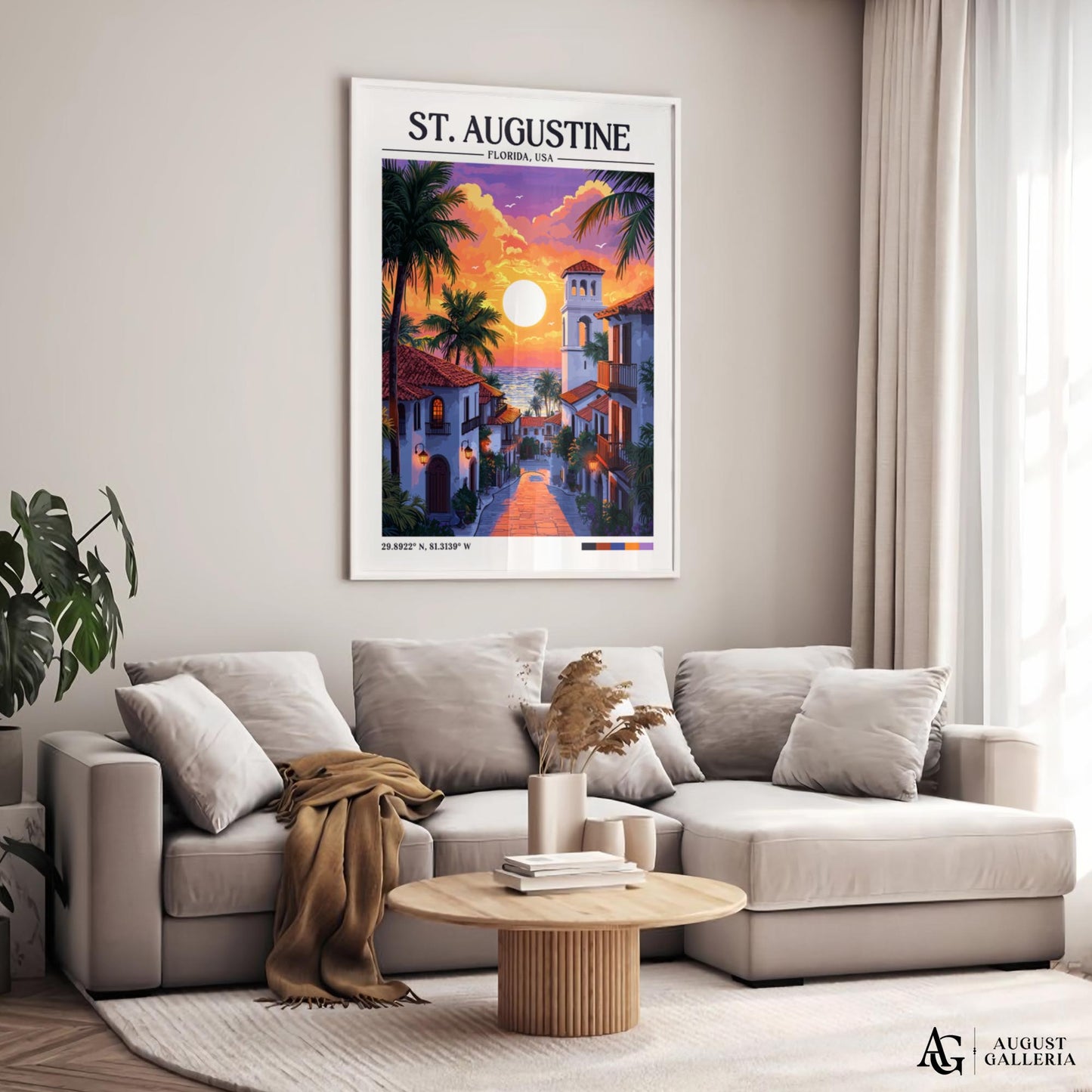 St. Augustine Florida Retro Travel Print