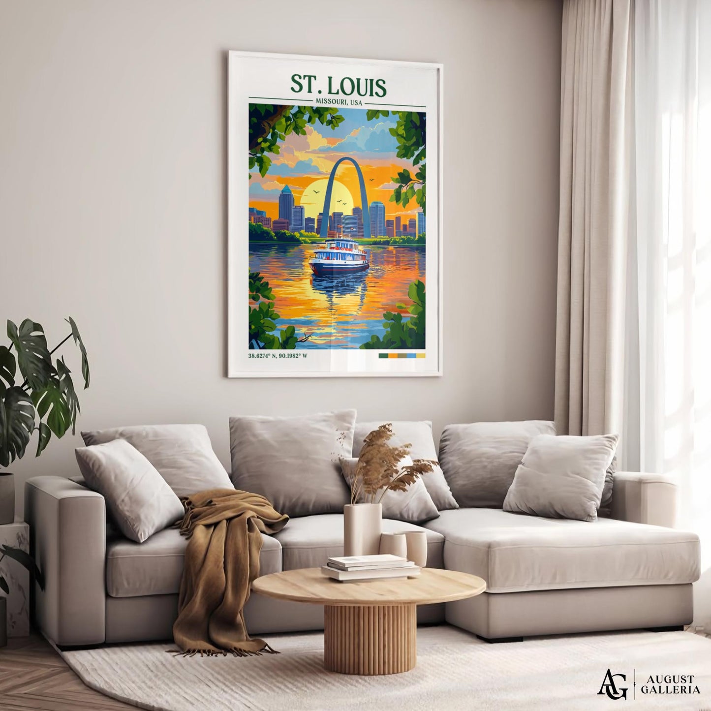 St. Louis Missouri Retro Travel Print