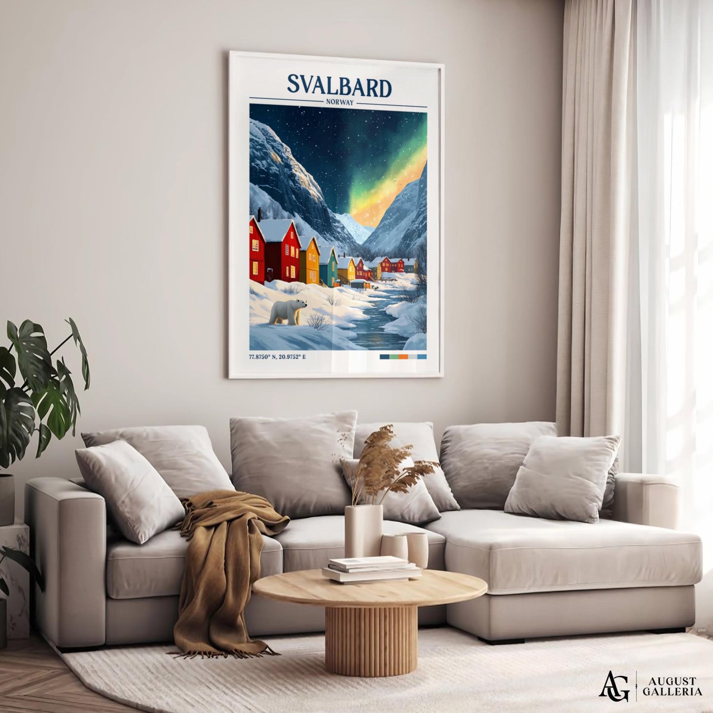Svalbard Retro Travel Print