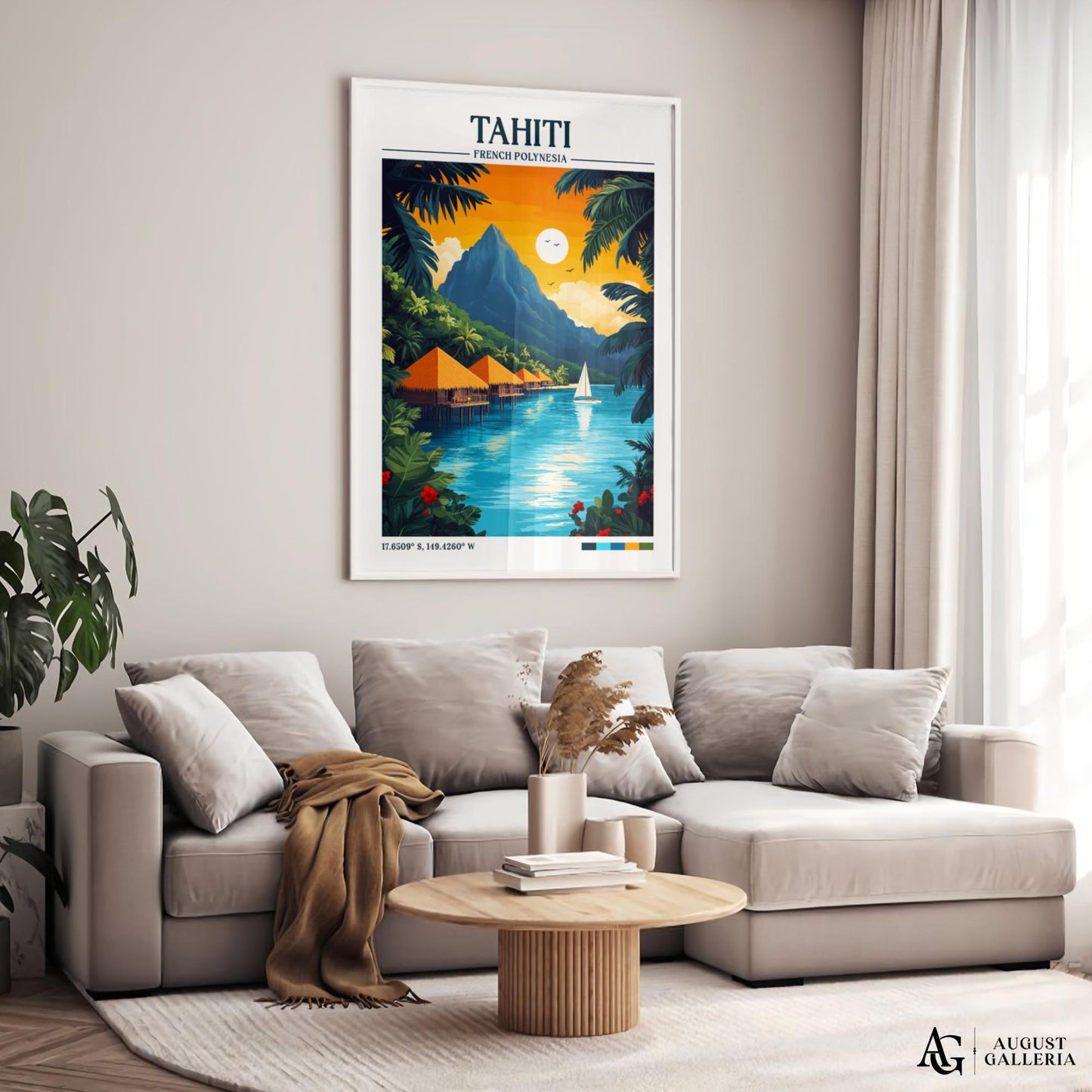 Tahiti Retro Travel Print