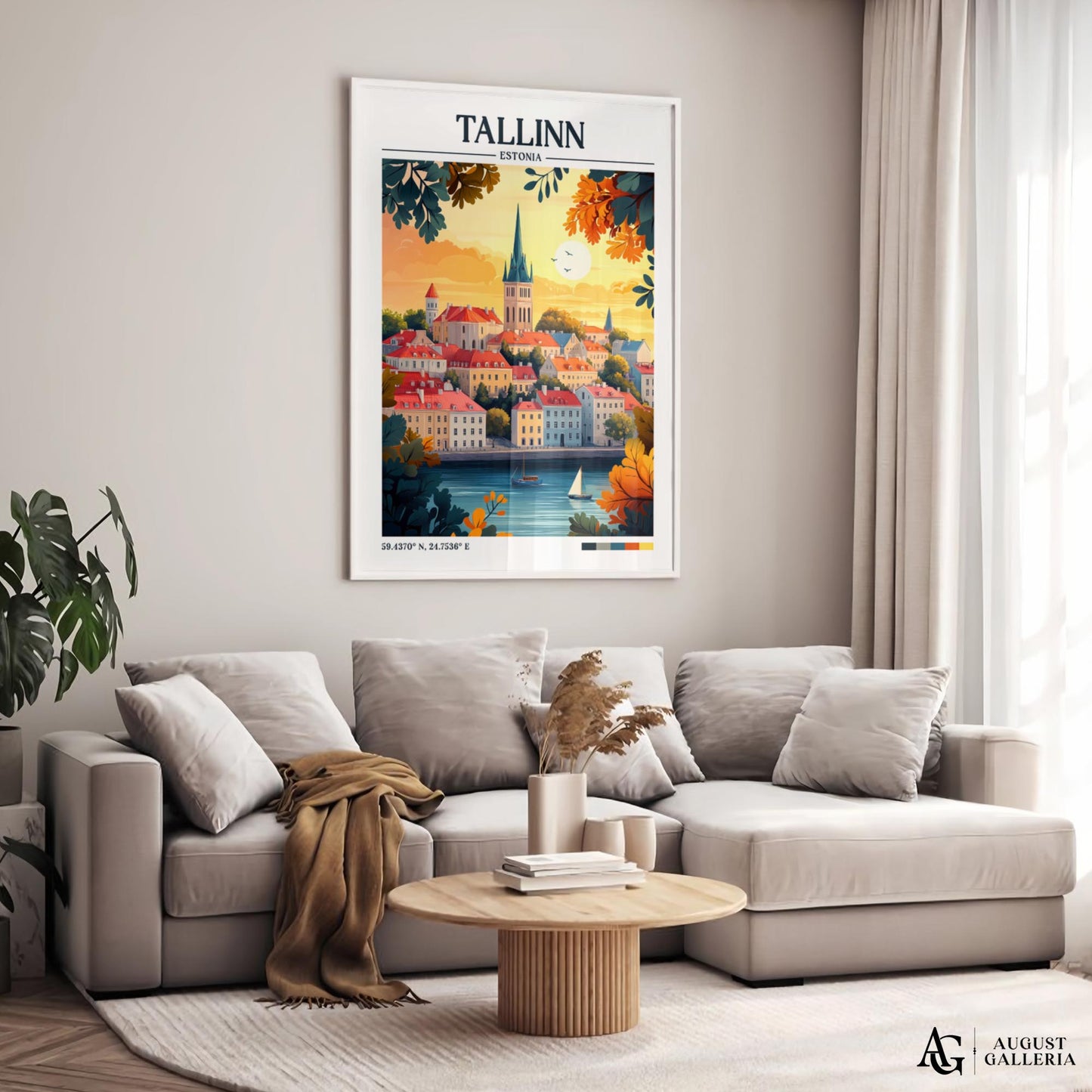 Tallinn Estonia Retro Travel Print