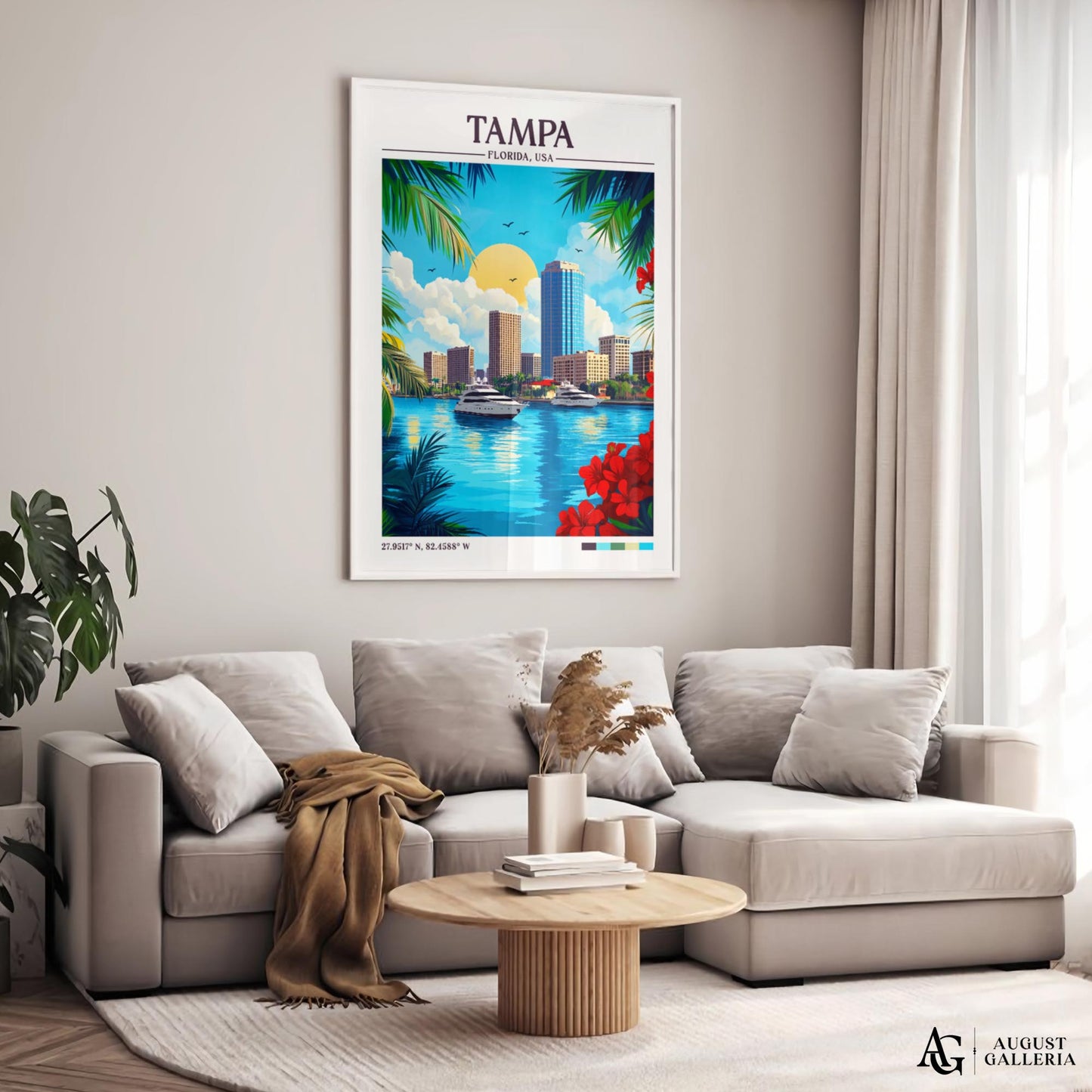 Tampa Florida Retro Travel Print