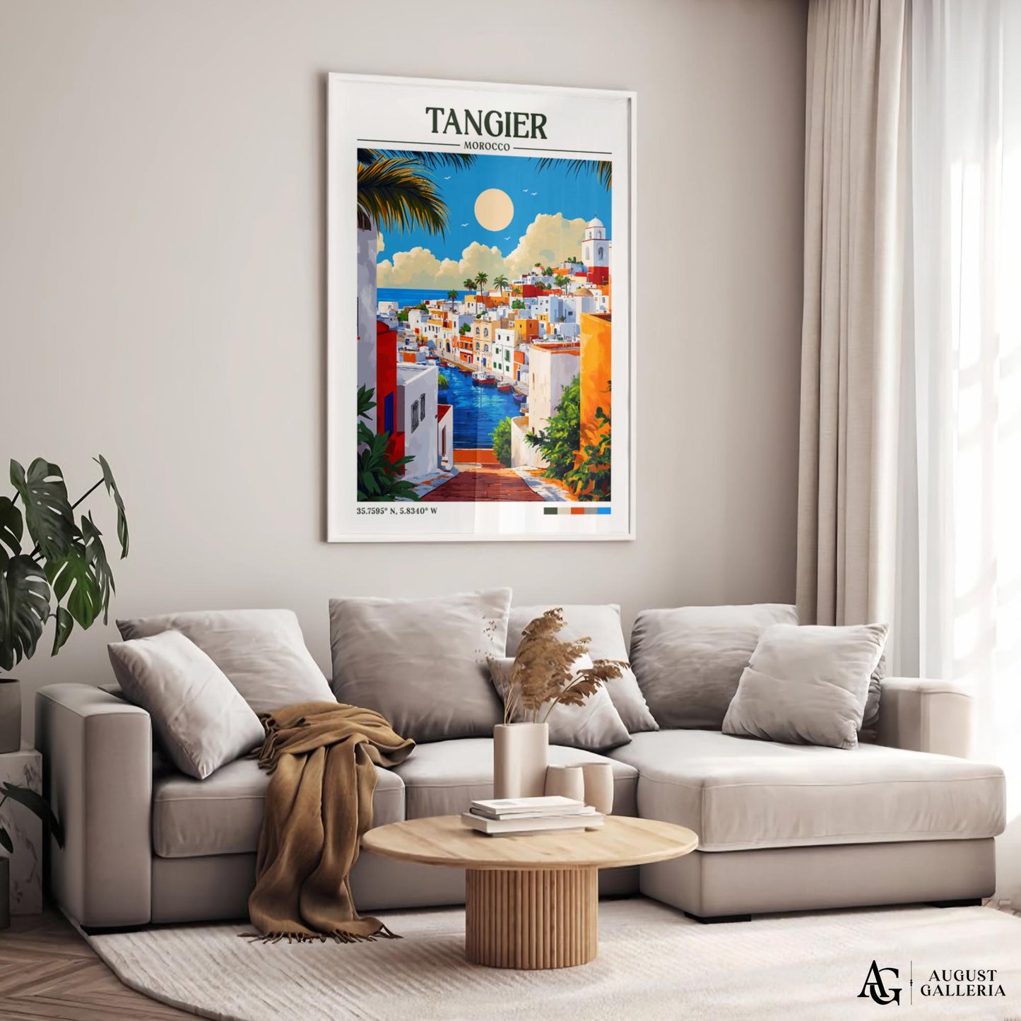 Tangier Morocco Retro Travel Print
