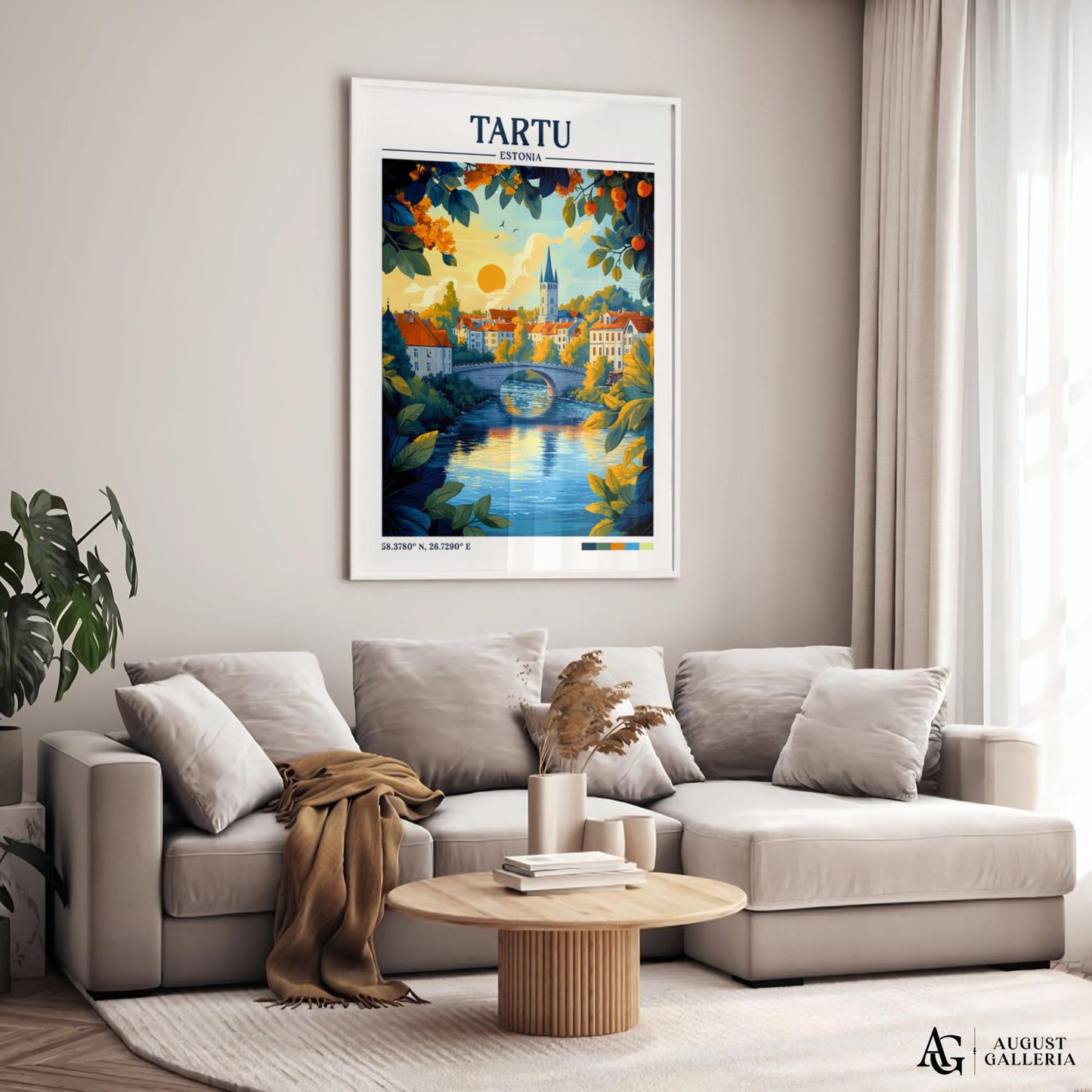 Tartu Estonia Retro Travel Print