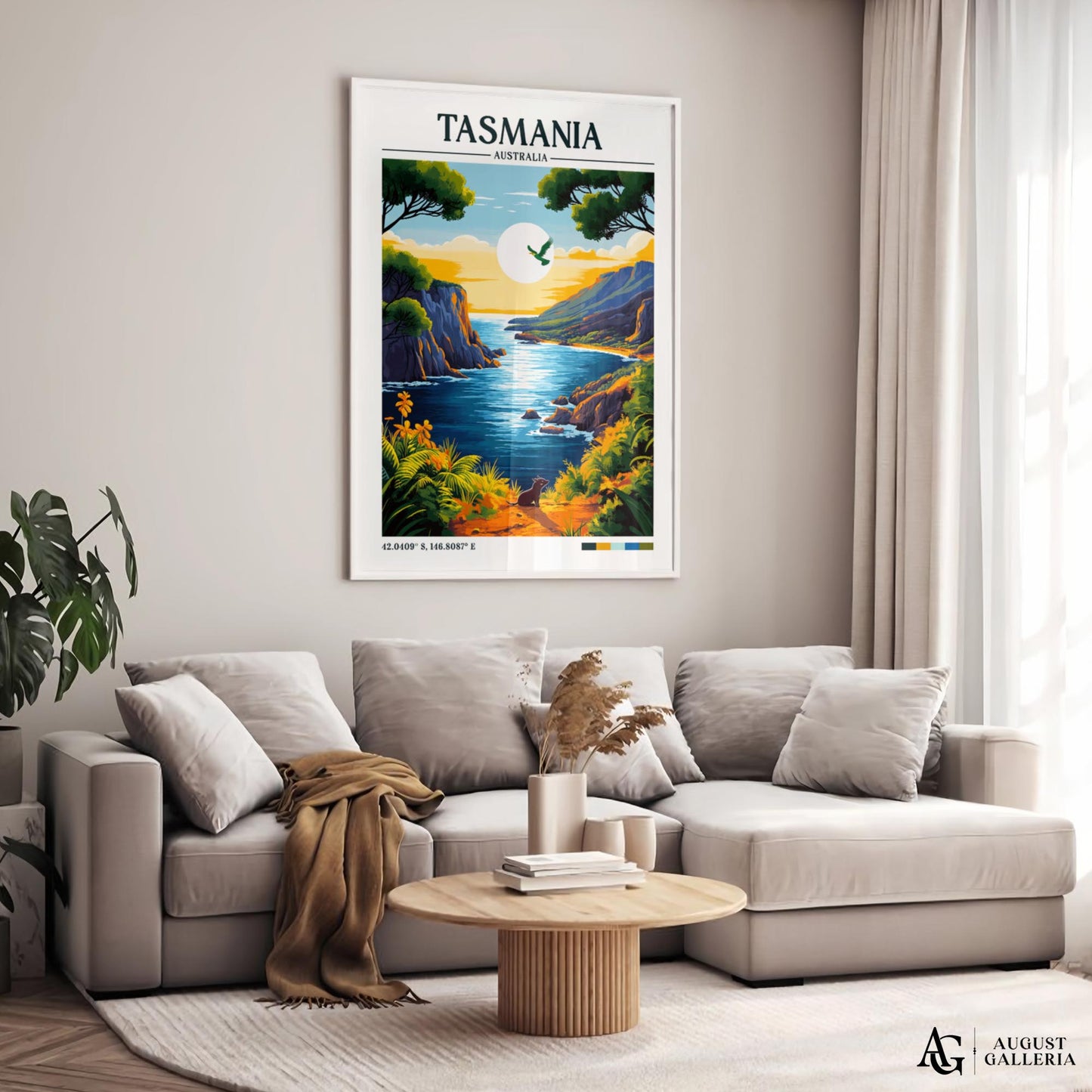 Tasmania Retro Travel Print