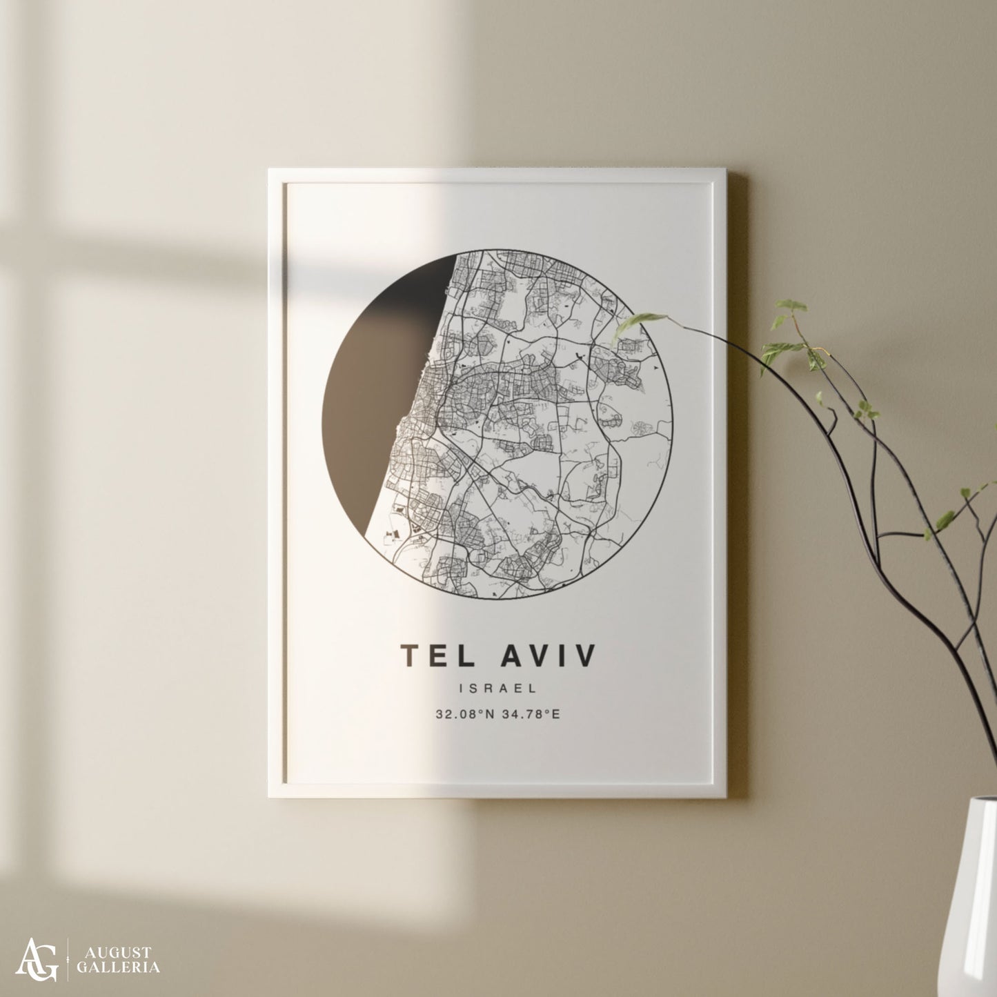 Tel Aviv Minimalist Map