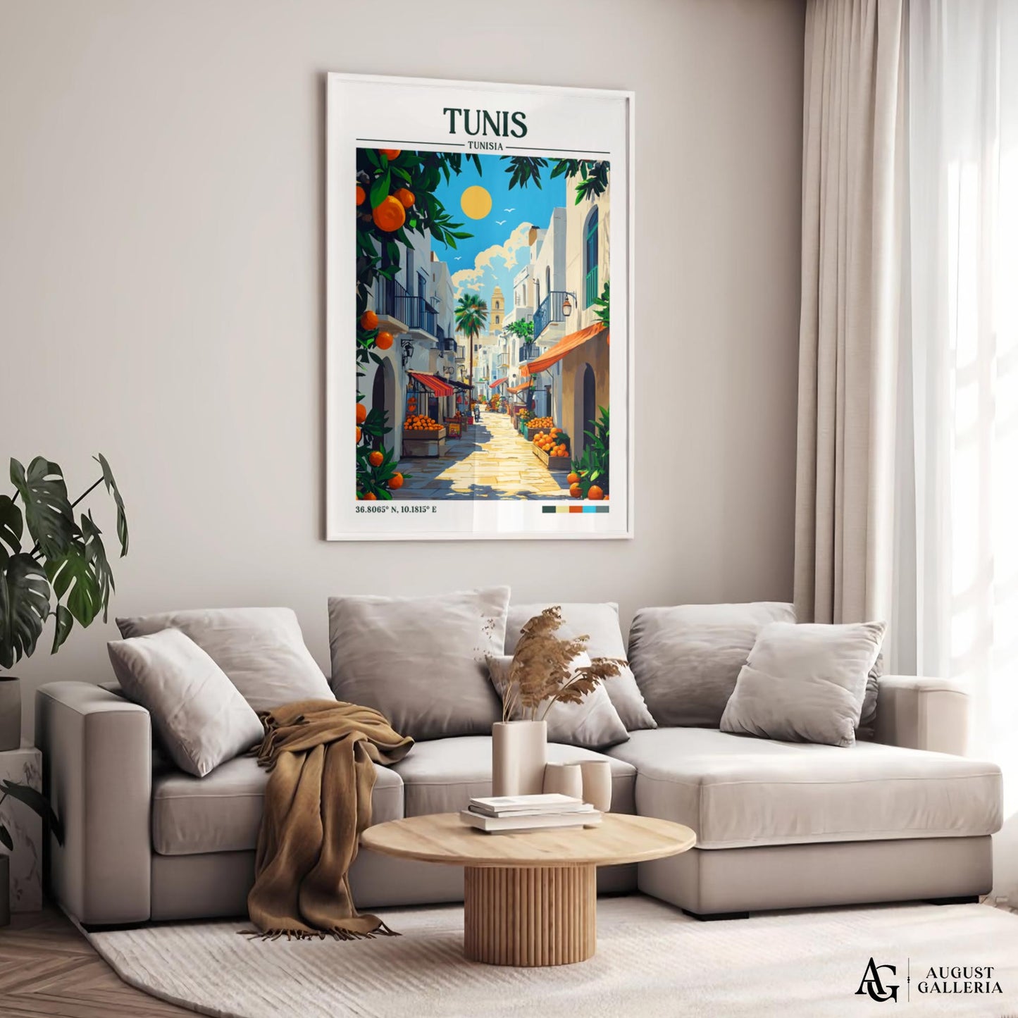 Tunis Retro Travel Print