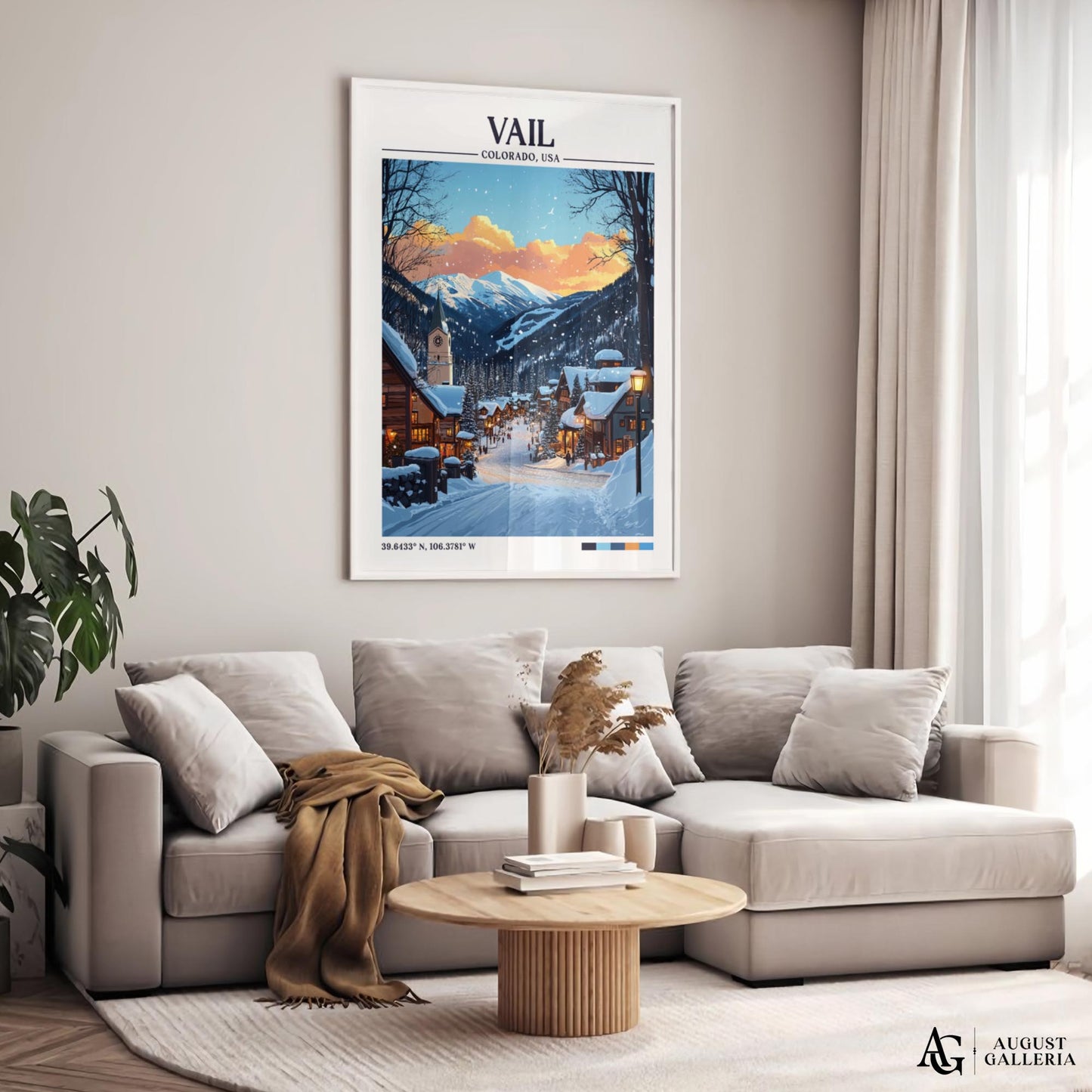 Vail Colorado Retro Travel Print