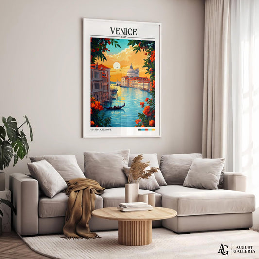 Venice Italy Retro Travel Print