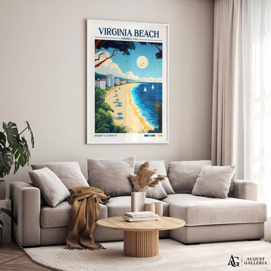 Virginia Beach Retro Travel Print