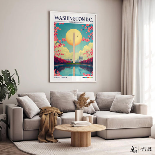 Washington DC Retro Travel Print