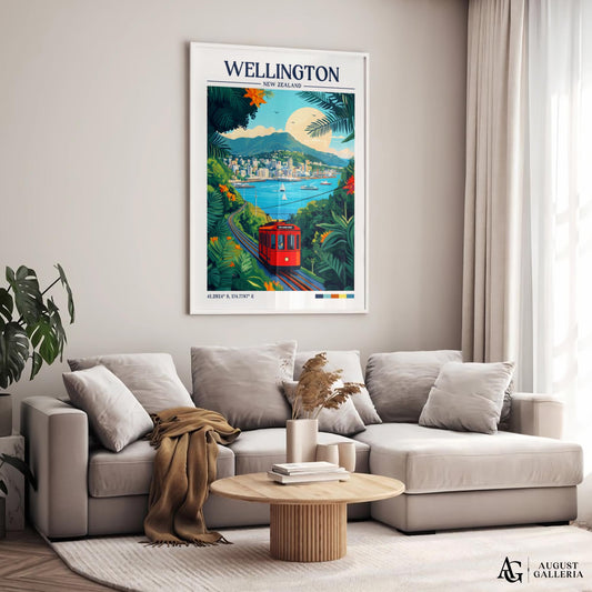 Wellington Retro Travel Print