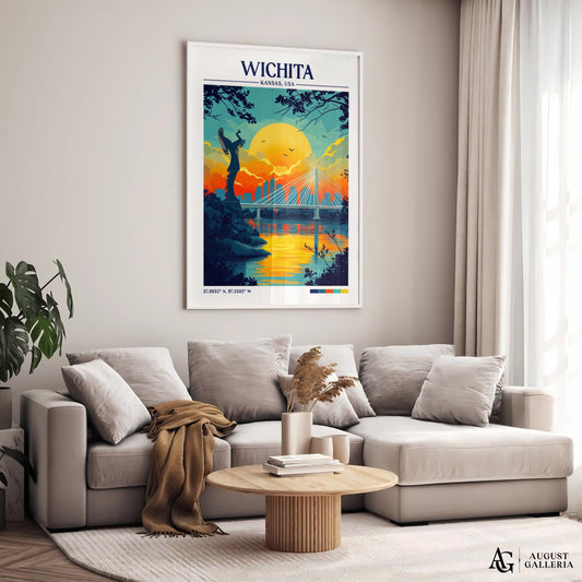 Wichita Kansas Retro Travel Print